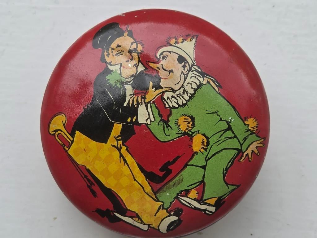 Pette chocolade blik clowns Wormerveer, Verzamelen, Ophalen of Verzenden, Gebruikt, Overige