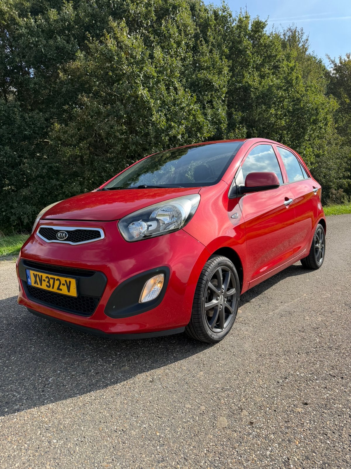 Kia Picanto 1.0 Cvvt 5-DRS 2012 Rood, Auto's, Voorwielaandrijving, 400 kg, Handgeschakeld, 820 kg