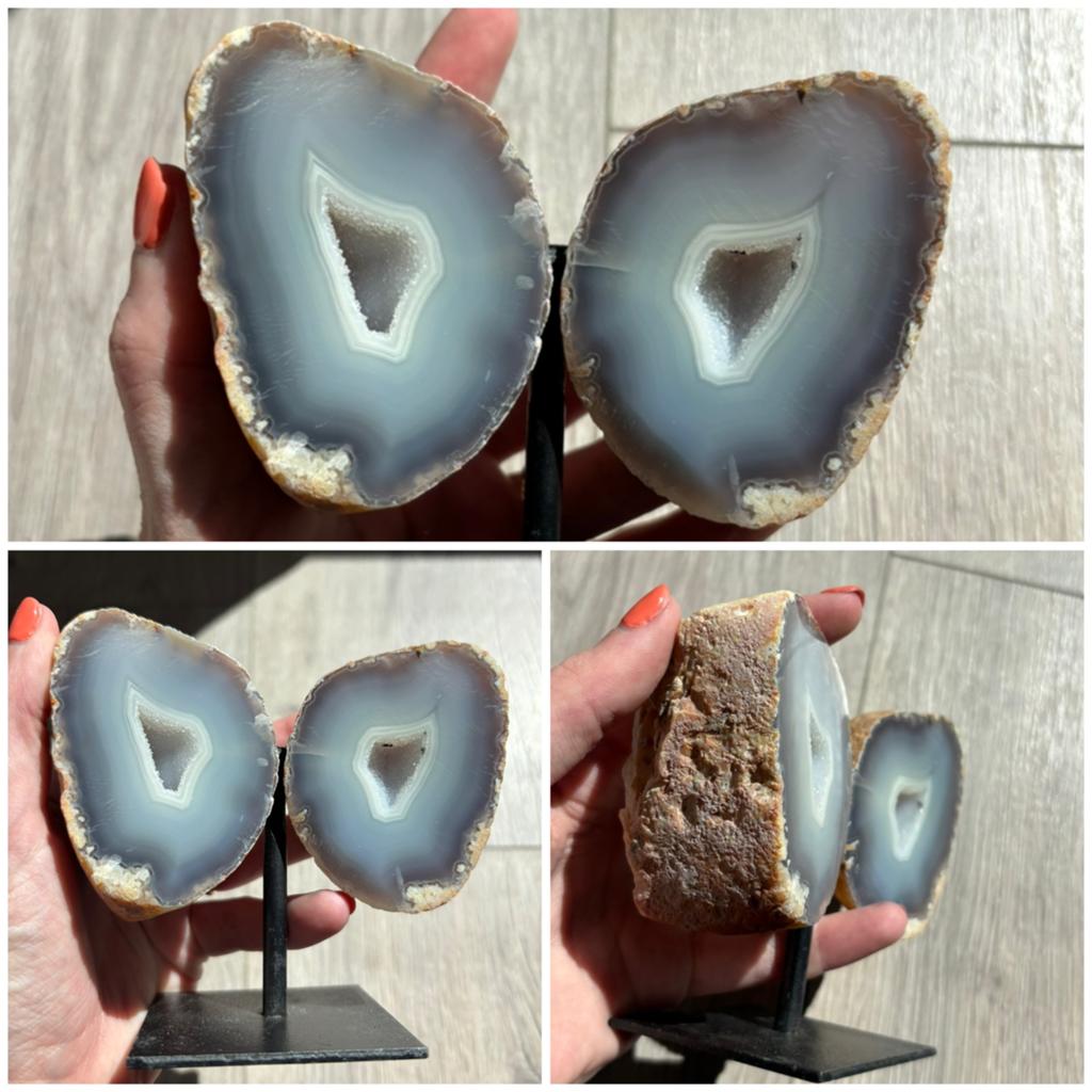 Agaat vlinder op standaard, Ophalen of Verzenden, Mineraal