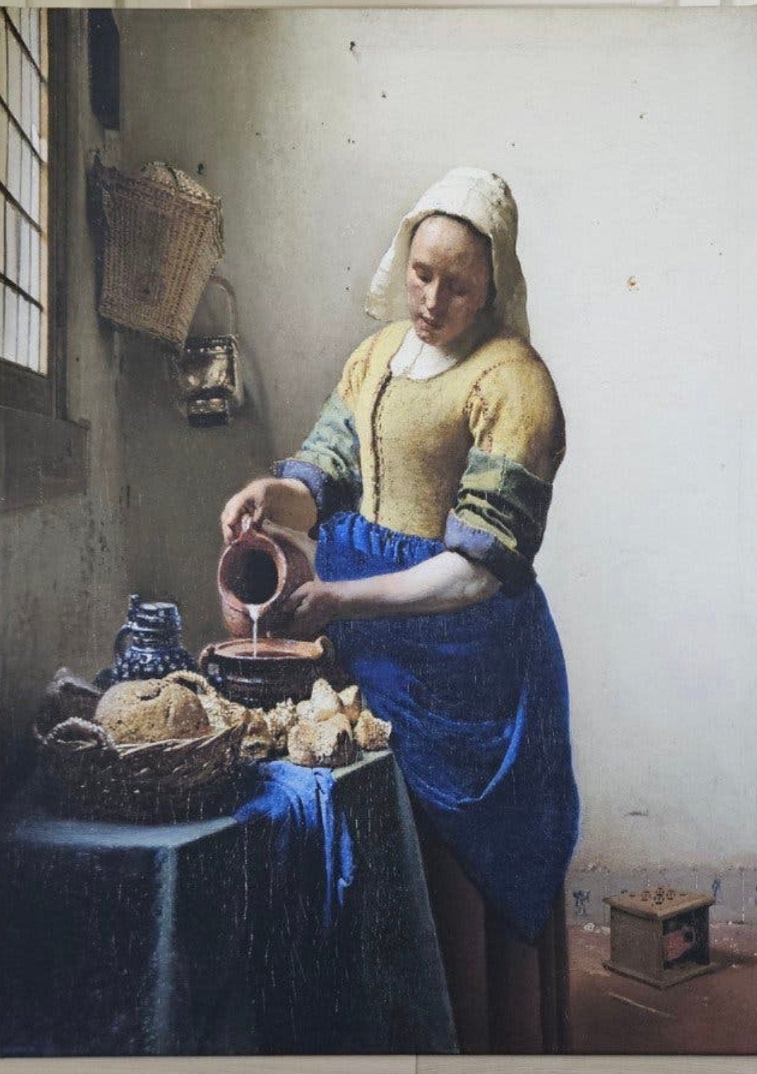 Melkmeisje op canvas, Ophalen, Doek, Portret of Personen, Oud hollands