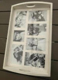 Wit foto dienblad gescheurd glas, Ophalen of Verzenden, Gebruikt