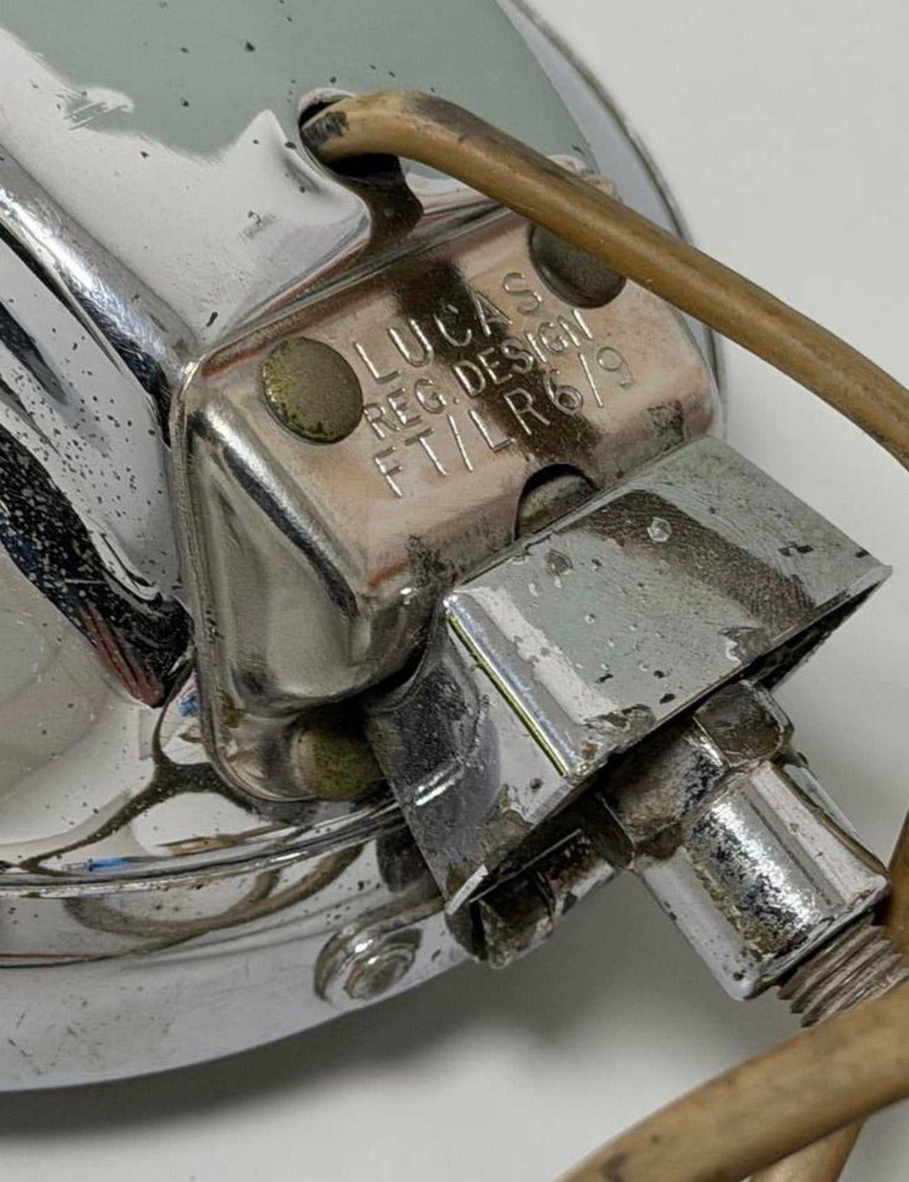 Lucas FT/LR6/9 Chrome Mistlamp Oldtimer Werkend verstraler, Ophalen of Verzenden, H, H, H