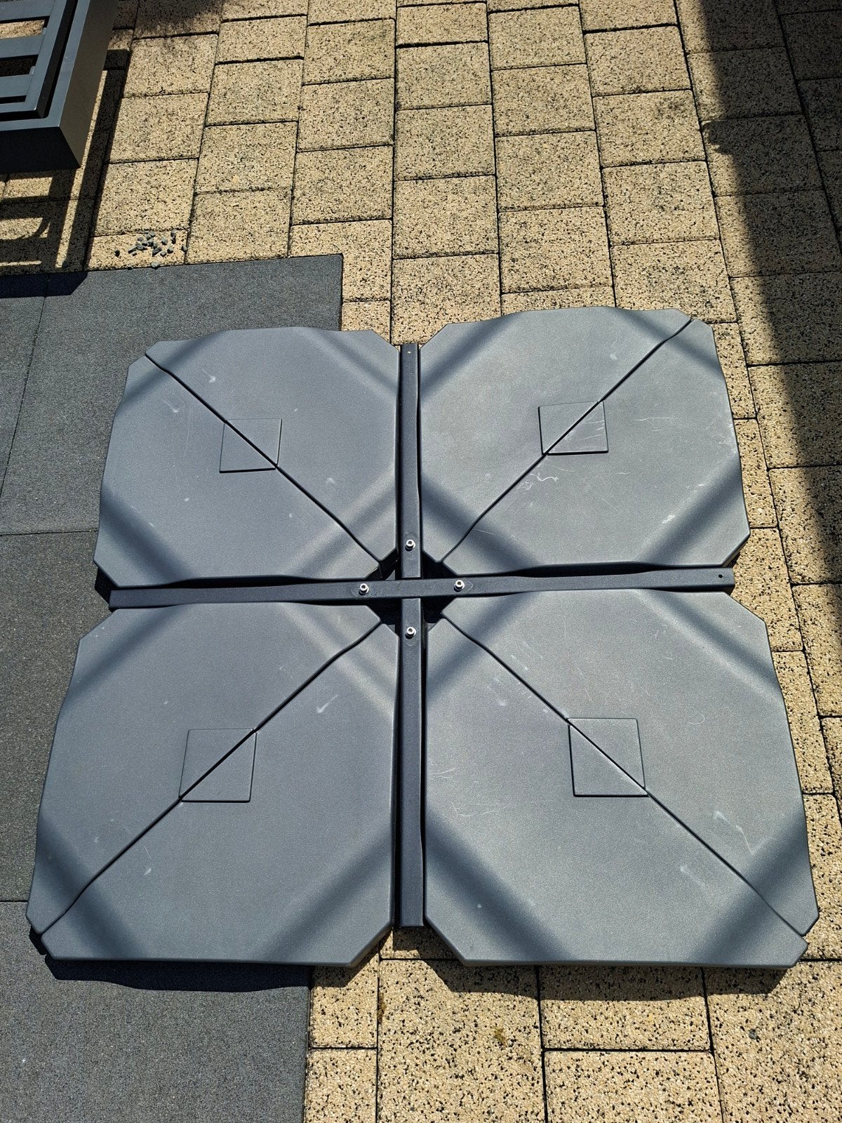 Parasolvoet 100 x 100cm. voor zweefparasol, Ophalen, Minder dan 1 meter, Parasolvoet