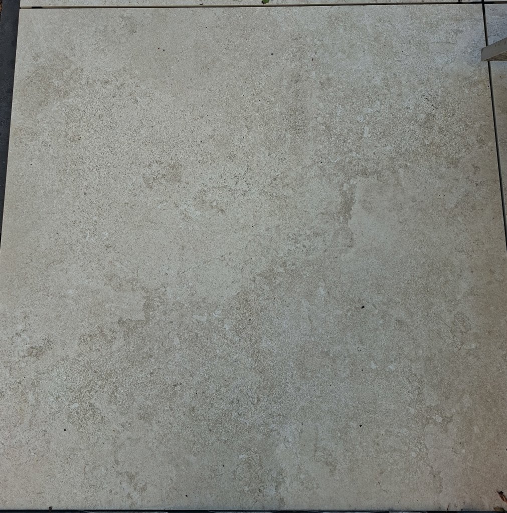 keramische tegels 120x120x2 Deep Stone Sand, Tuin en Terras, Ophalen, Keramiek, Nieuw, 10 m² of meer