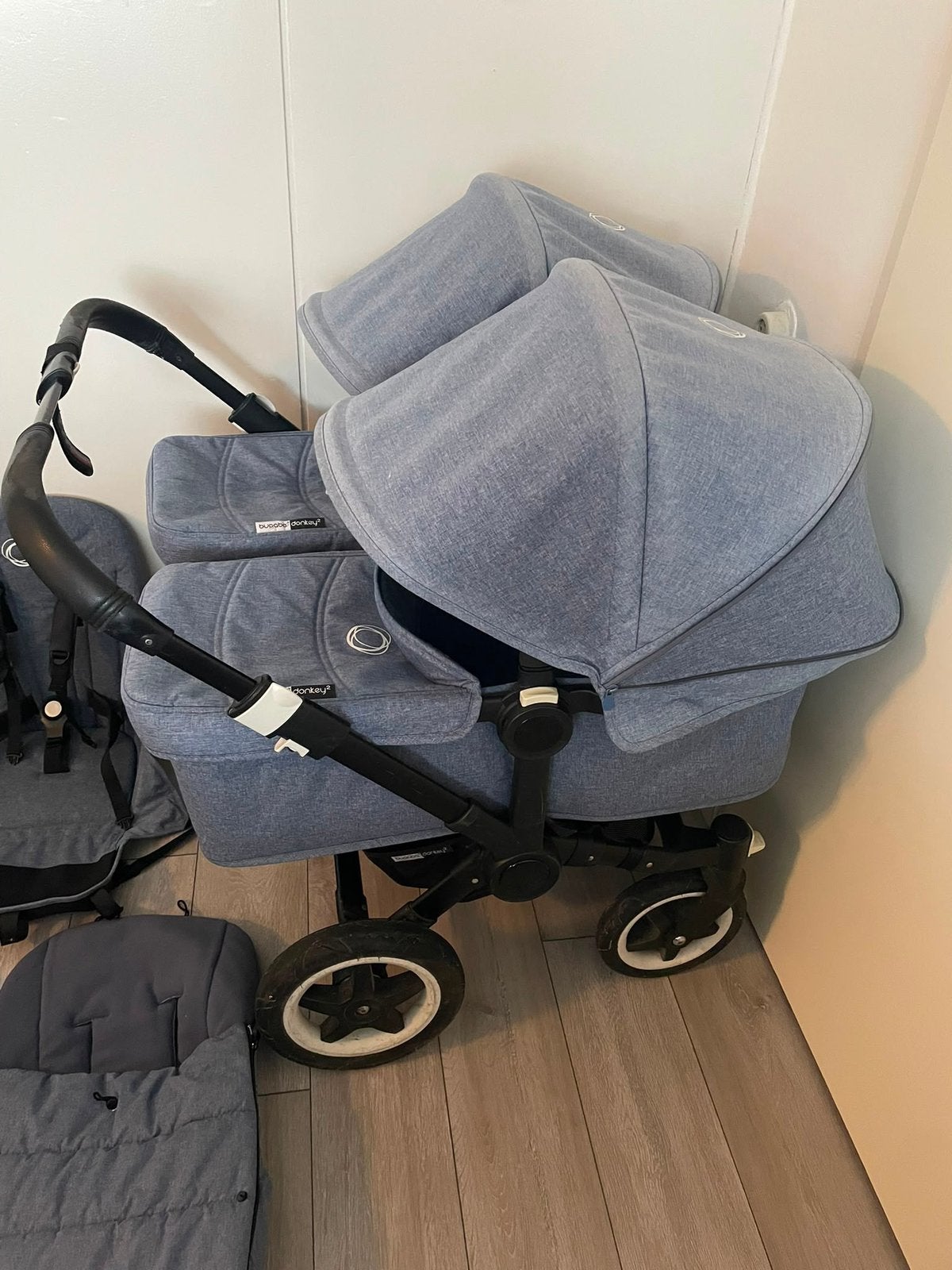 Bugaboo donkey 2 Twin donkerblauw, Support@bugaboo.com, Gebruikt, Bugaboo, Ophalen of Verzenden