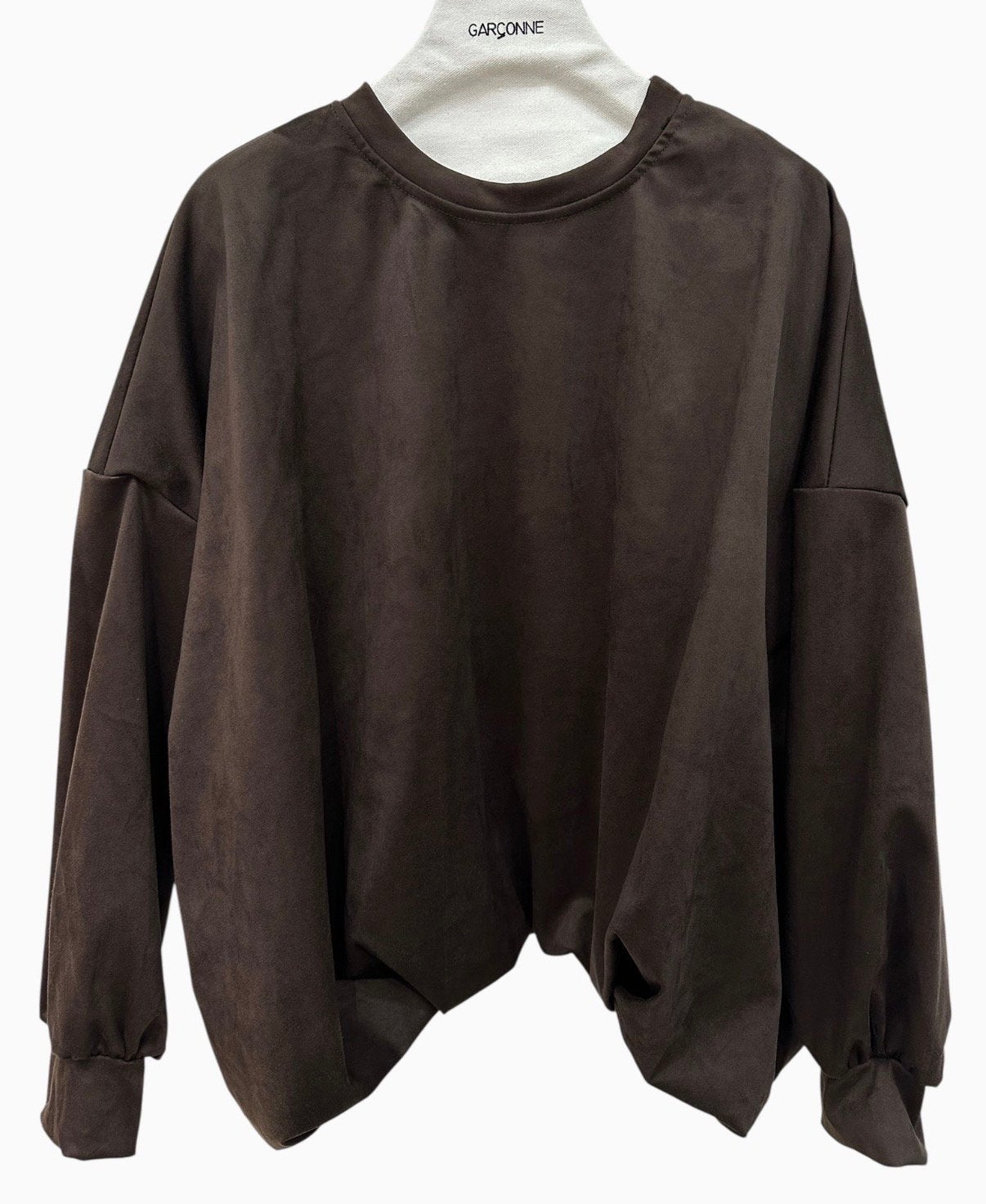 GARCONNE suede-look sweater bruin mt TU, Kleding | Dames, Verzenden, Parijs, Nieuw, Garconne