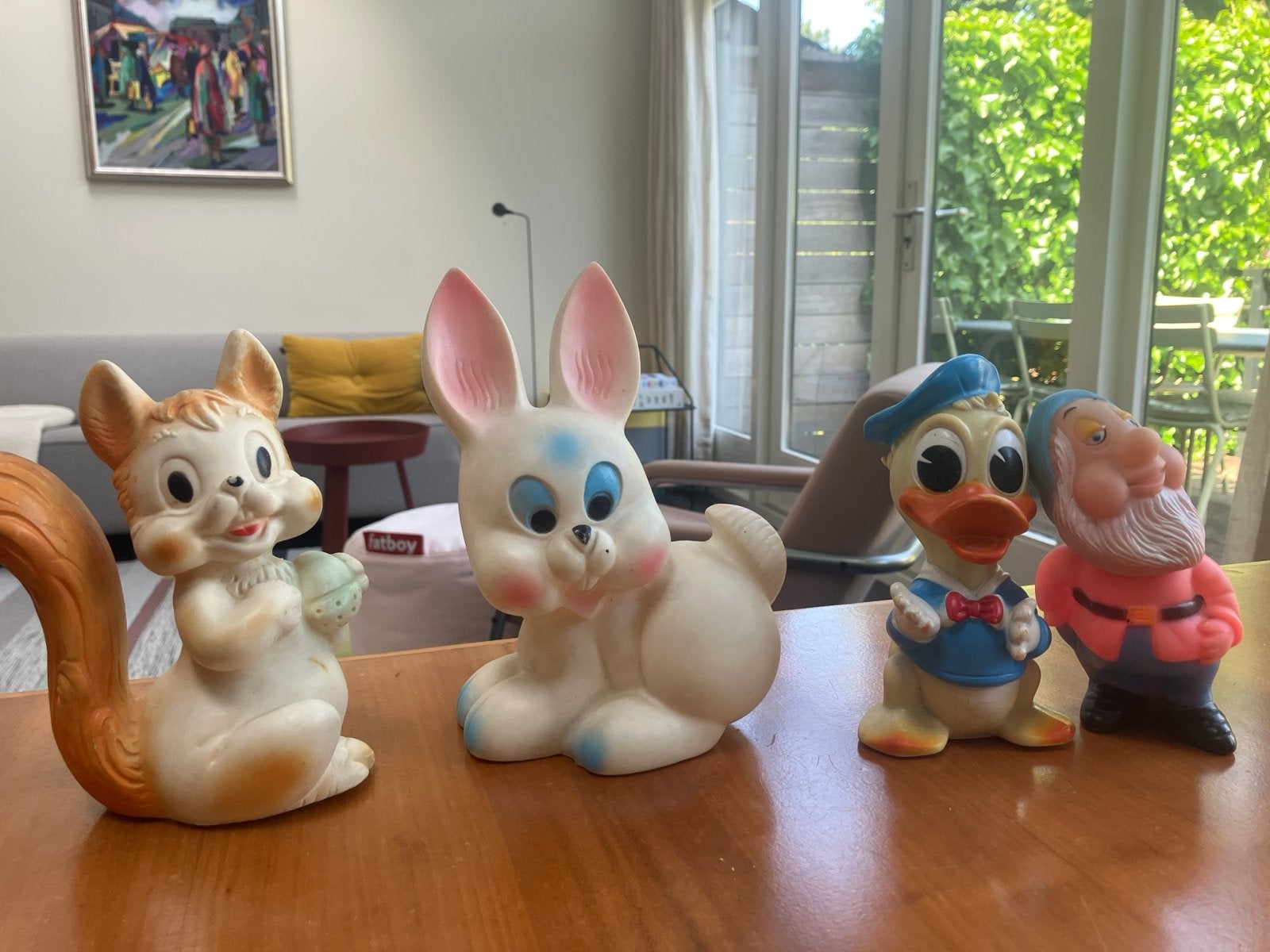 Vintage piep figuren : Eekhoorn, Konijn, Donald Duck, D, Ophalen of Verzenden