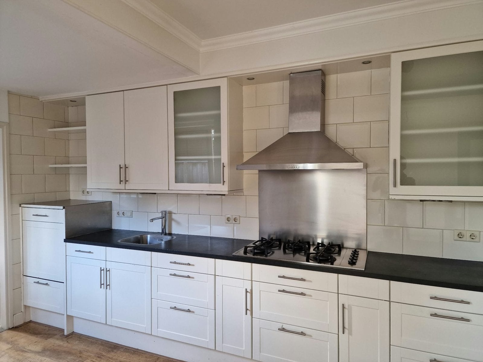 Complete keuken, Ophalen, Gebruikt, Wit, Enkelwandige keuken