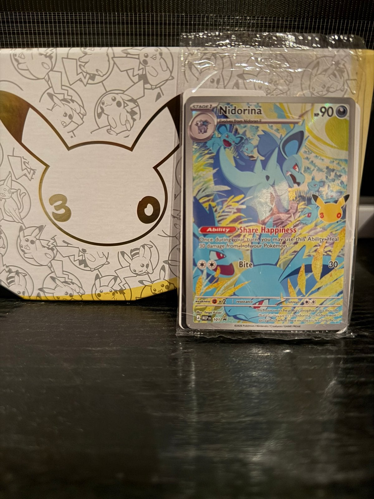 Promo kaart ETB box 30th celebration pokemon, Verzenden, Nieuw, Losse kaart