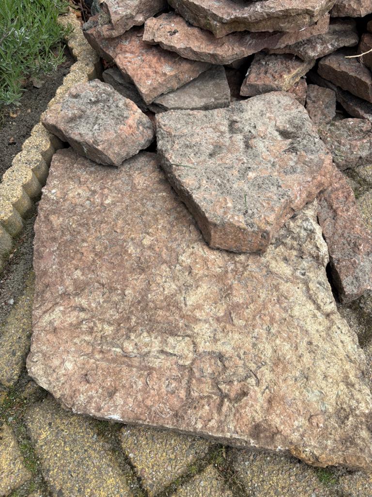 Paarse Canadese leisteen tegels voor terras en tuin, Ophalen, Gebruikt, Hardsteen, 20 tot 40 cm