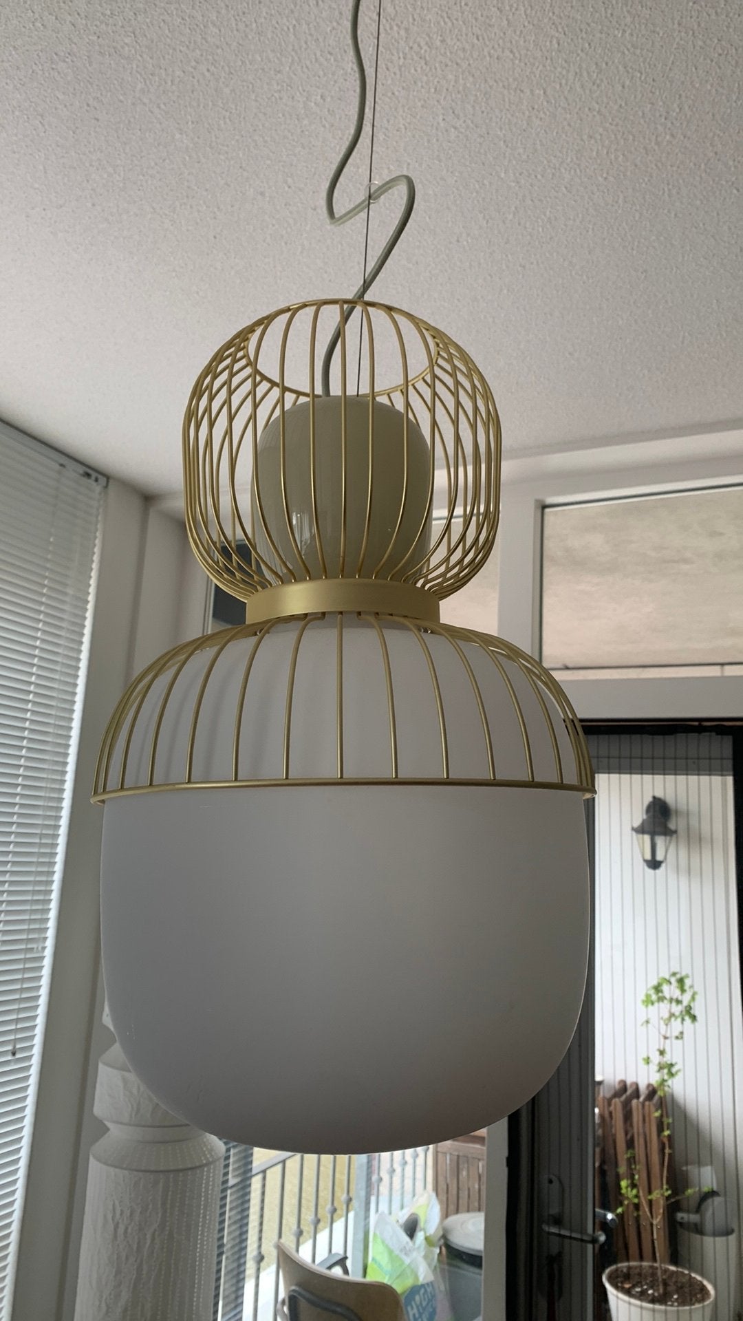 Ikea pilblixt hanglamp, Ophalen, Zo goed als nieuw, Glas, 50 tot 75 cm