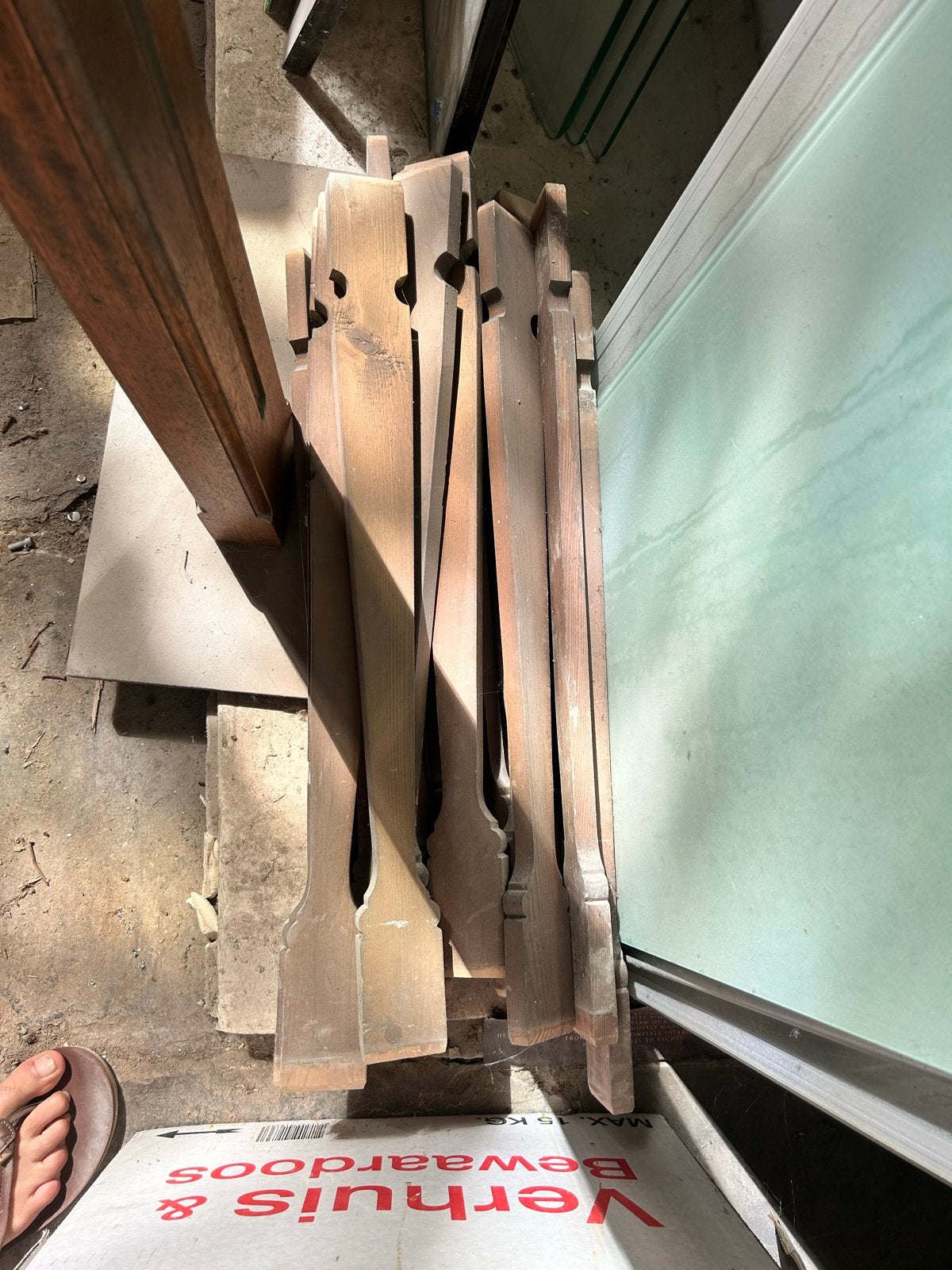 Eiken wenteltrap treden (16 stuks, 46mm dik) uit kerk, Ophalen, Gebruikt, Trap, Minder dan 2 meter