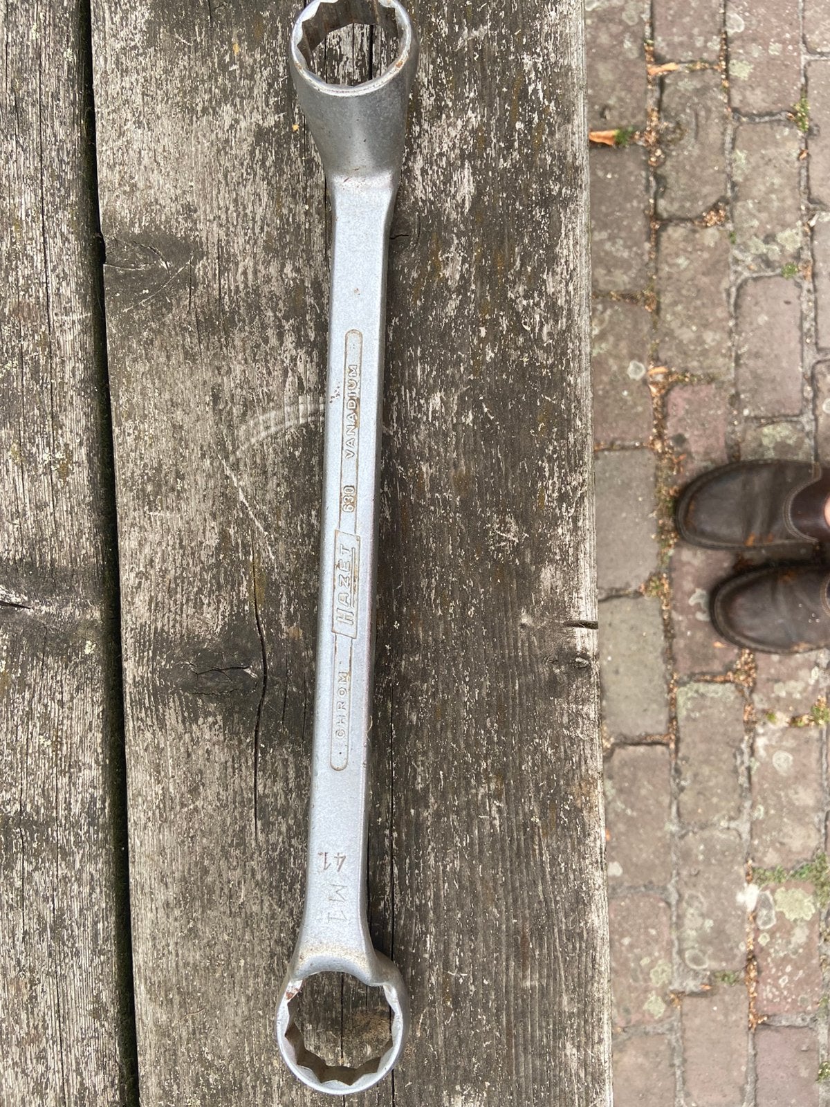 Oude grote ringsleutel Hazet  36 / 41, Ophalen of Verzenden, Gebruikt