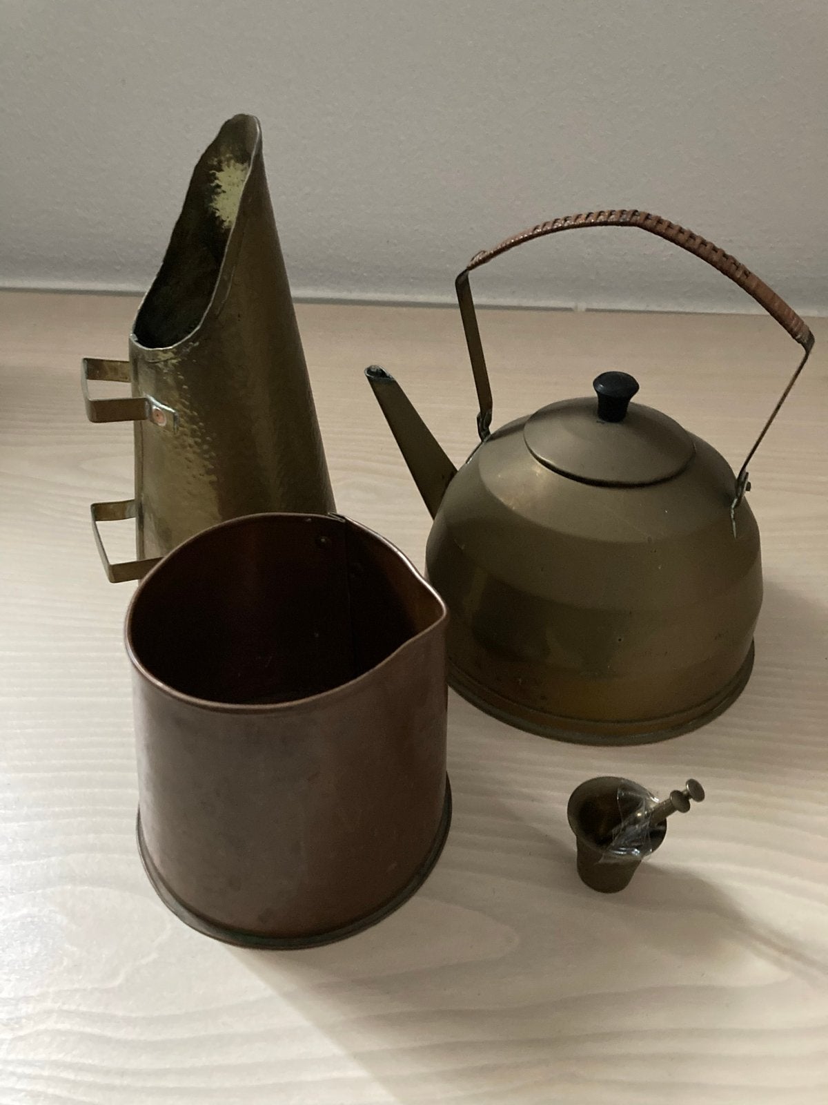 Koperen Waterketel, Kolenkit, Koffie Smorre en Vijzel, Ophalen of Verzenden, Koper