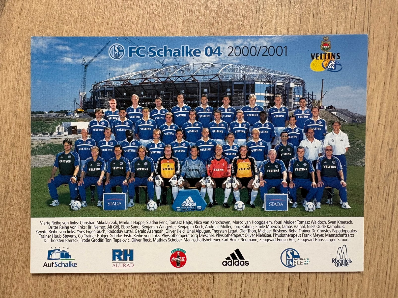Elftalfotokaart Schalke 04  2000-2001 ., Ophalen of Verzenden, Nieuw, Buitenlandse clubs, Spelerskaart