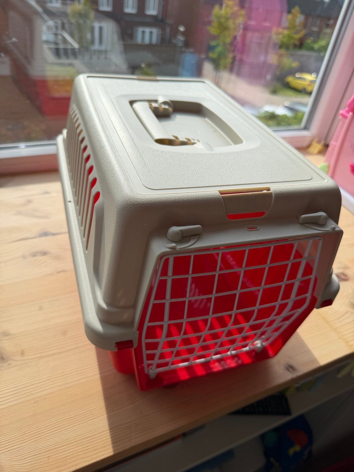 Ferplast Atlas 5 transportbox (reismand) – rood/wit zgan, Ophalen, Zo goed als nieuw