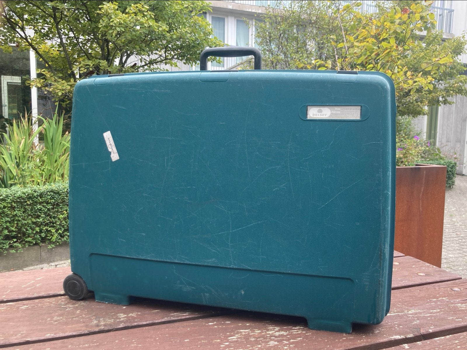 Delsey Koffer met Wieltjes - Groen, Gebruikt, 20 tot 30 cm, 60 tot 80 cm, 55 tot 75 cm