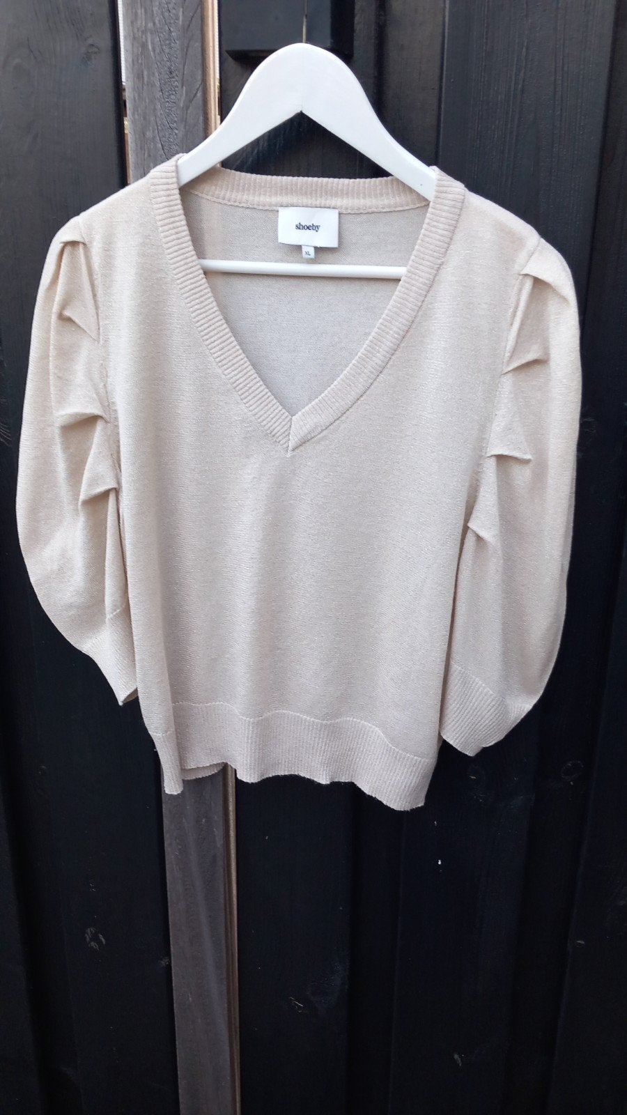 Shoeby truitje maat XL beige met goud draadje, Beige, Maat 46/48 (XL) of groter, Ophalen of Verzenden, Zo goed als nieuw