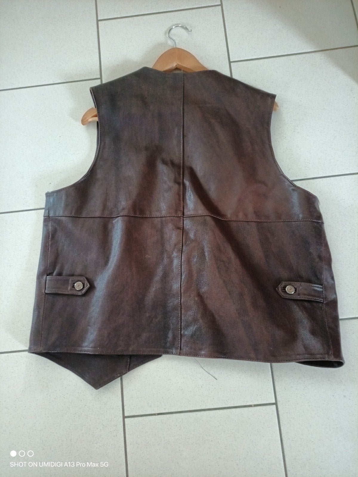 Lederen heren Gillet, Ophalen of Verzenden, Zo goed als nieuw, Maat 56/58 (XL), Bruin