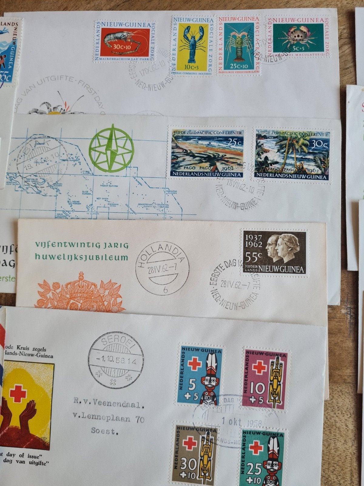 Eerstedagenveloppen Nederlands Nieuw-Guinea, Postzegels en Munten, Postzegels | Eerstedagenveloppen, Verzenden, Nederland