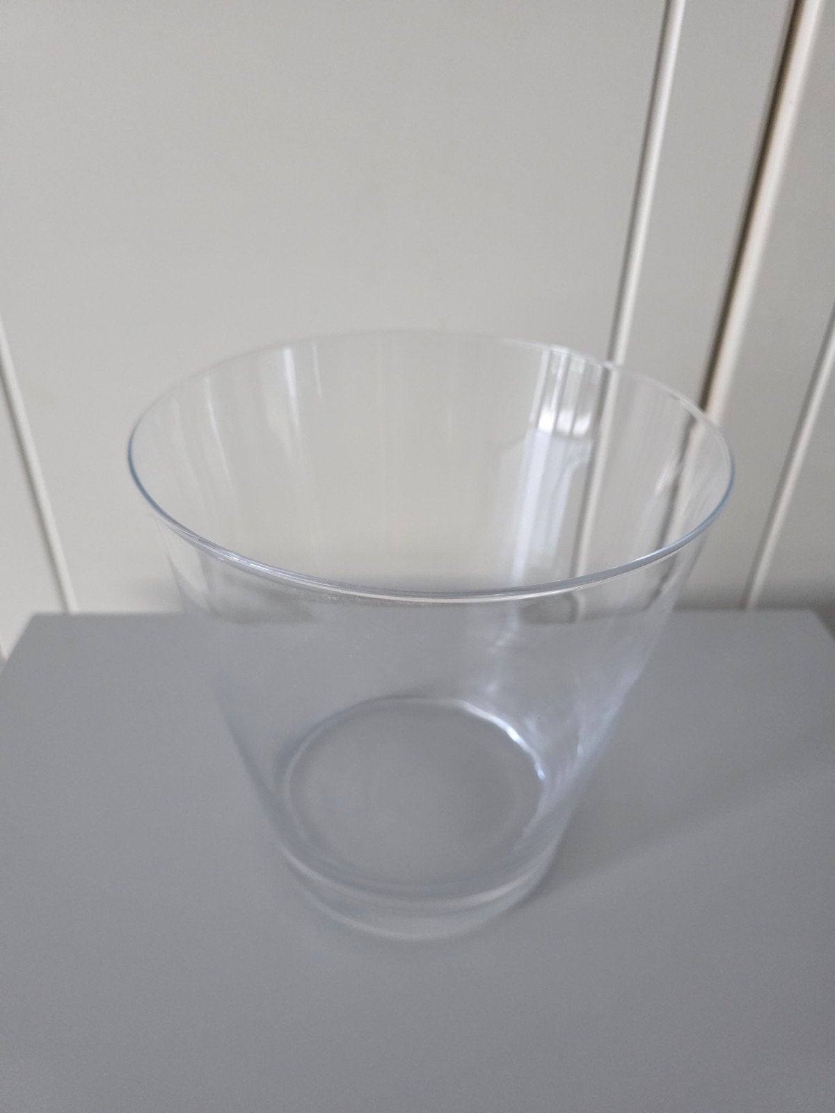 Transparante glazen vaas, modern design, Transparant, Ophalen of Verzenden, Geschikt voor droogbloemen, Glas
