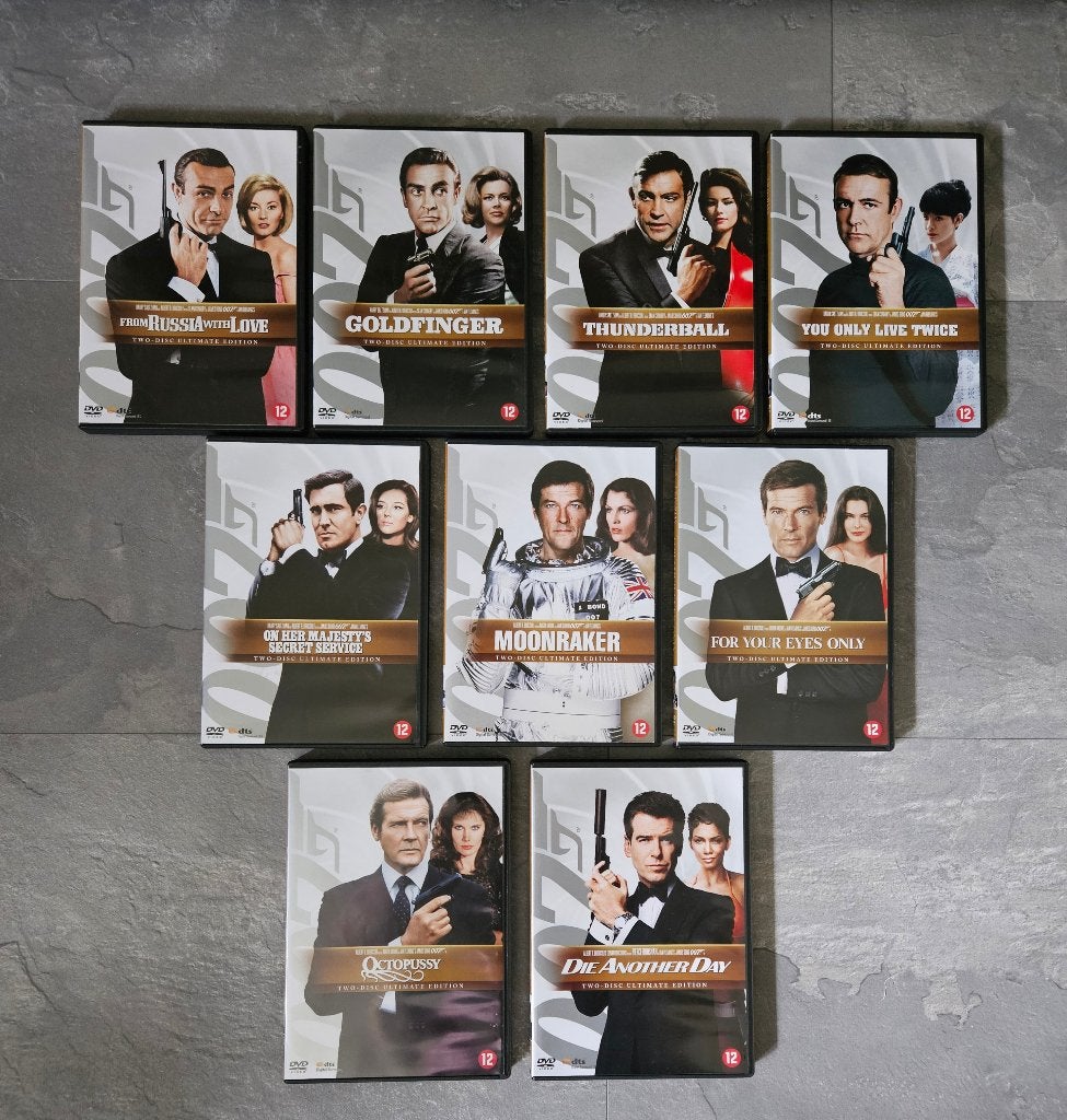 Dvd’s JAMES BOND : 9x  2-Disc Ultimate Edition – ALS NIEUW, Vanaf 12 jaar, Ophalen of Verzenden, Zo goed als nieuw, Actie