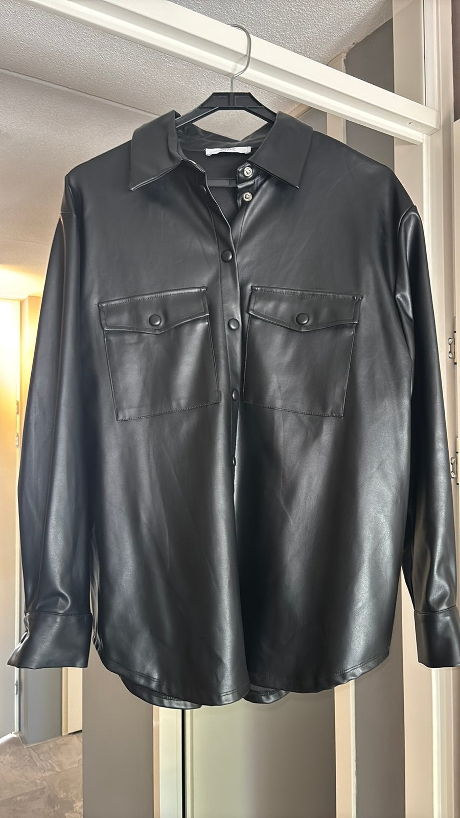 Leren Blouse Only, Kleding | Dames, Blouses en Tunieken, Ophalen of Verzenden, Zo goed als nieuw, Maat 36 (S), Zwart
