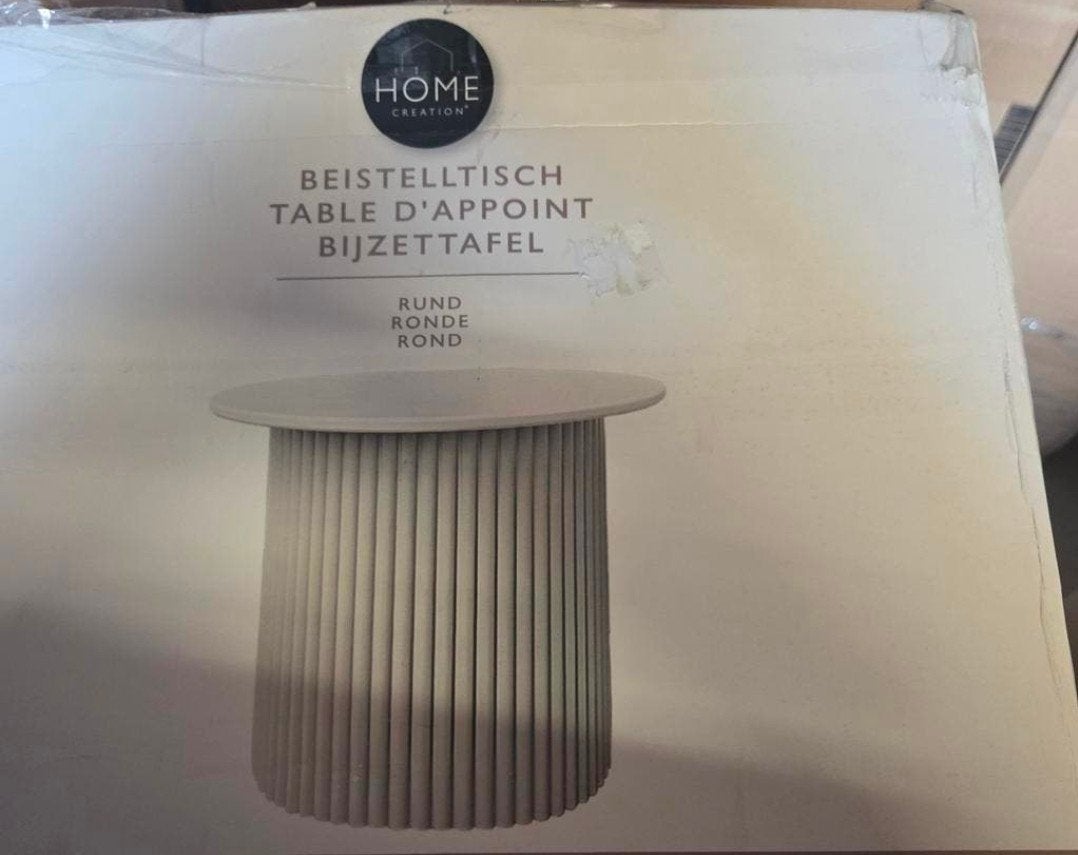 Home Creation Bijzettafel Rond - Nieuw in doos, Overige materialen, Rond, Nieuw, 55 tot 75 cm
