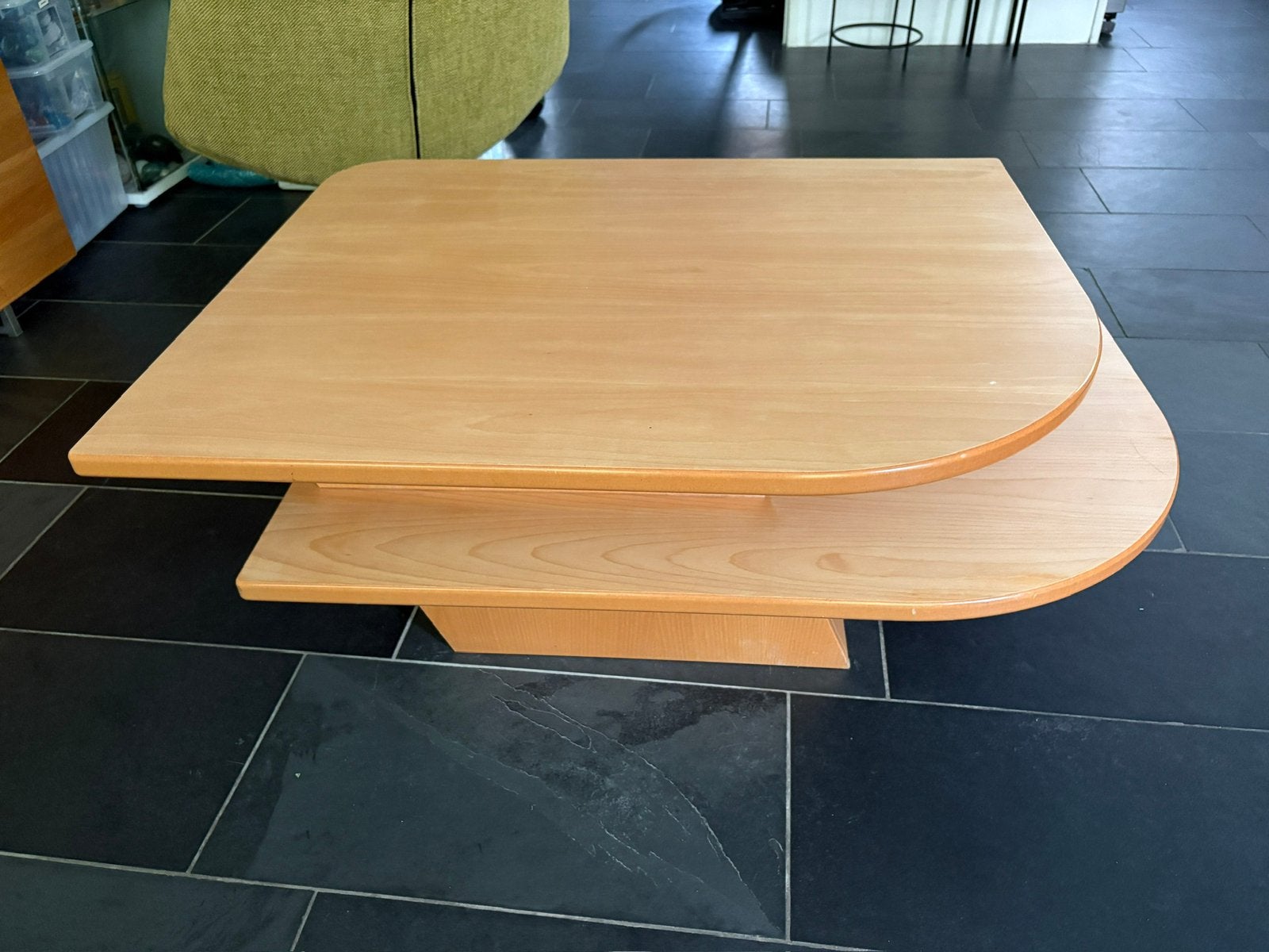 Beukenhouten salontafel met draaibaar bovenblad, Ophalen, Modern minimalistisch, Gebruikt, Overige vormen