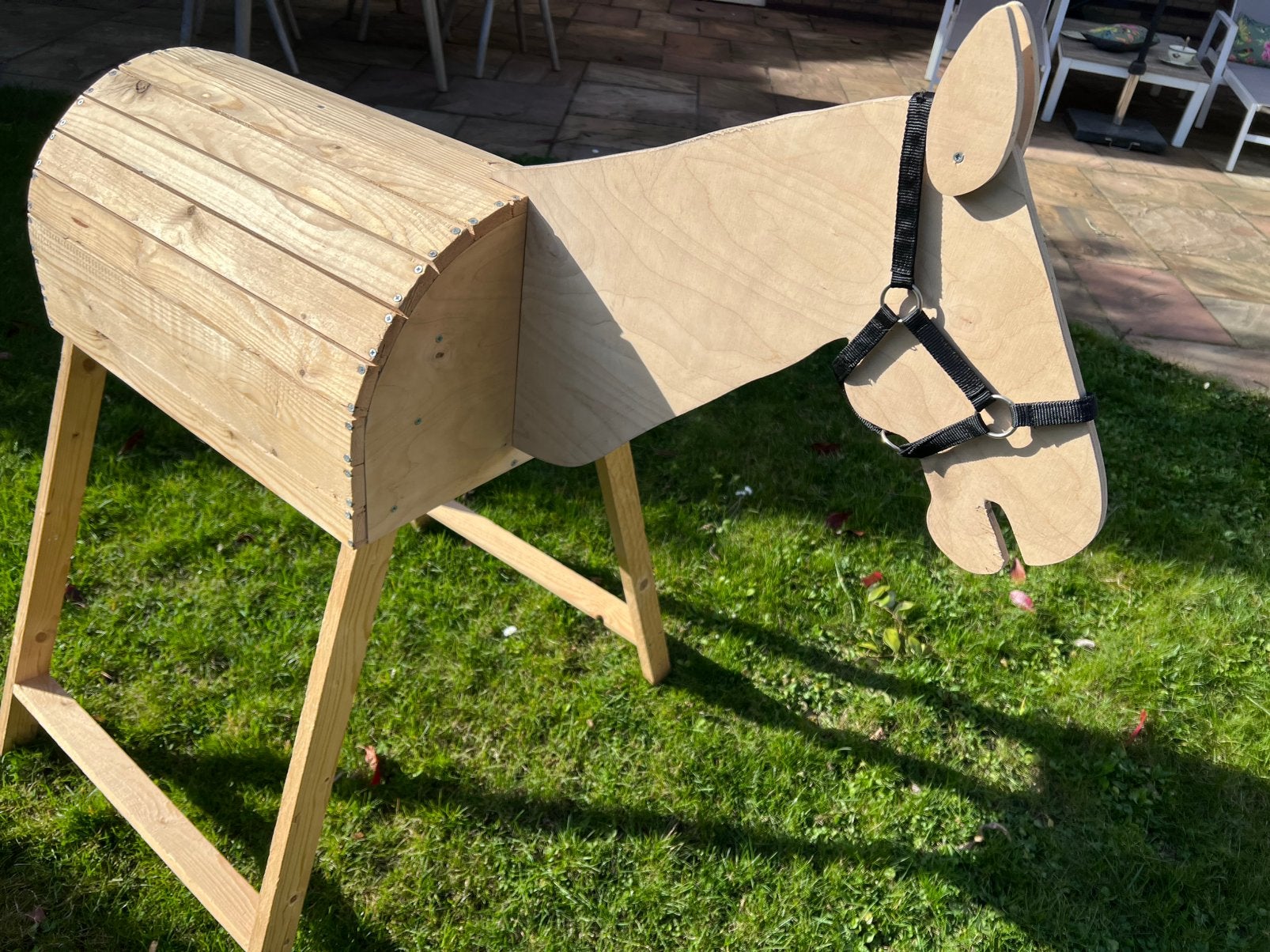 Houten paard, handgemaakt, Ophalen, Gebruikt
