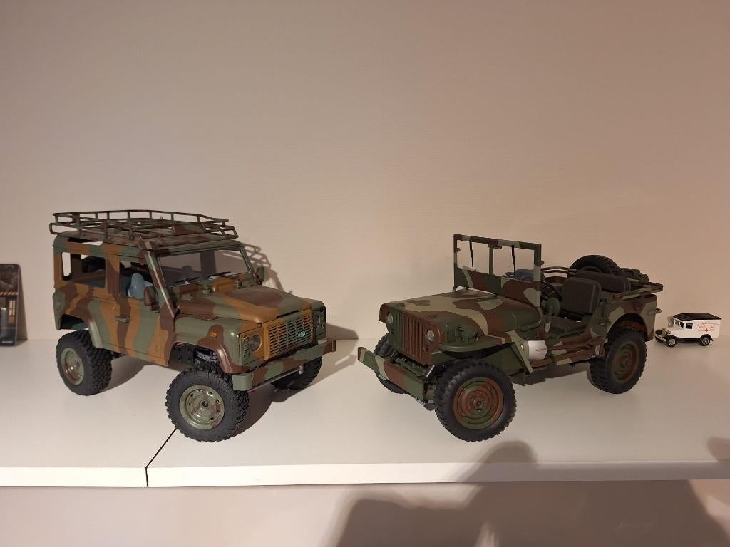 2 nagelnieuwe RC crawlers : Willy Jeep + Landrover Crawlers, Hobby en Vrije tijd, Modelbouw | Radiografisch | Auto's, Elektro