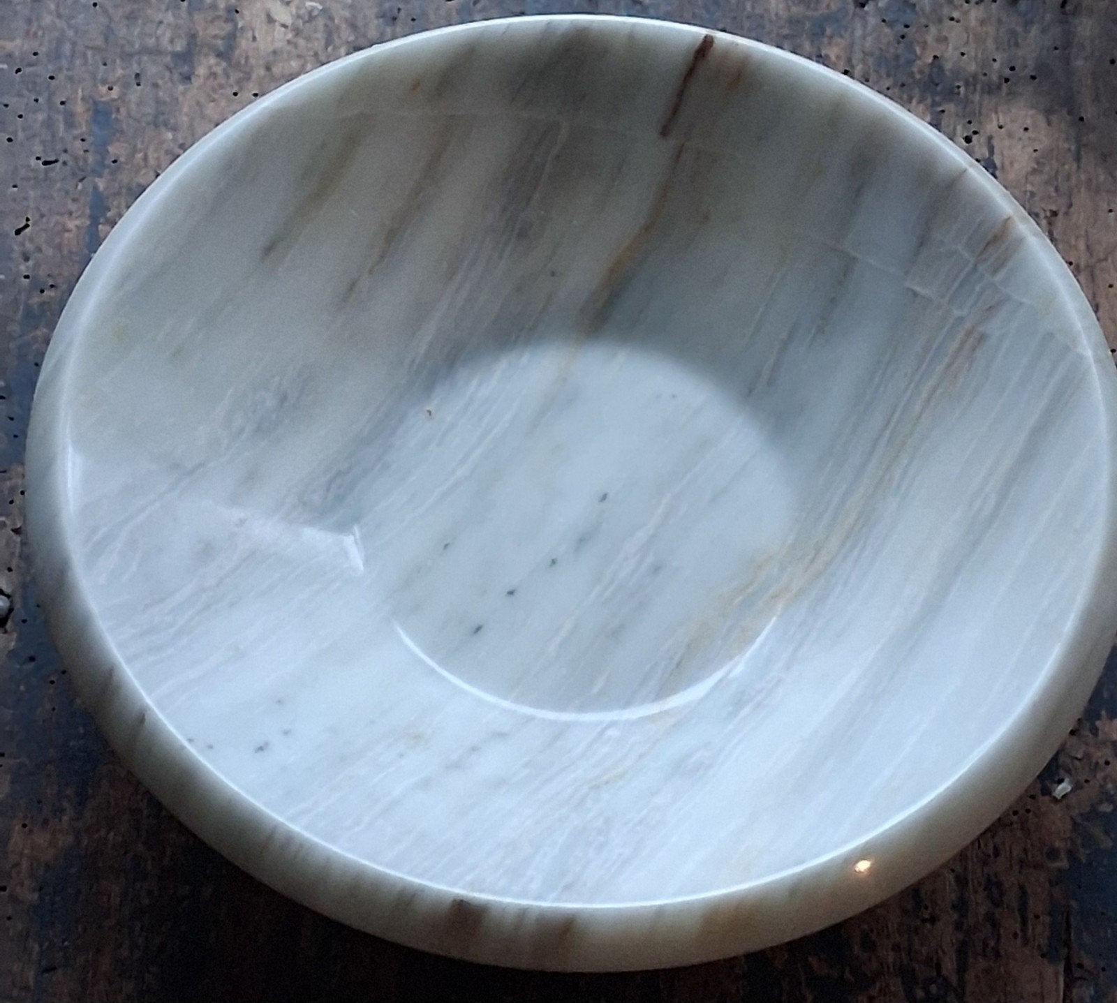 Marmer schaal.  28/7 cm., Ophalen, Overige materialen, Schaal, Rond