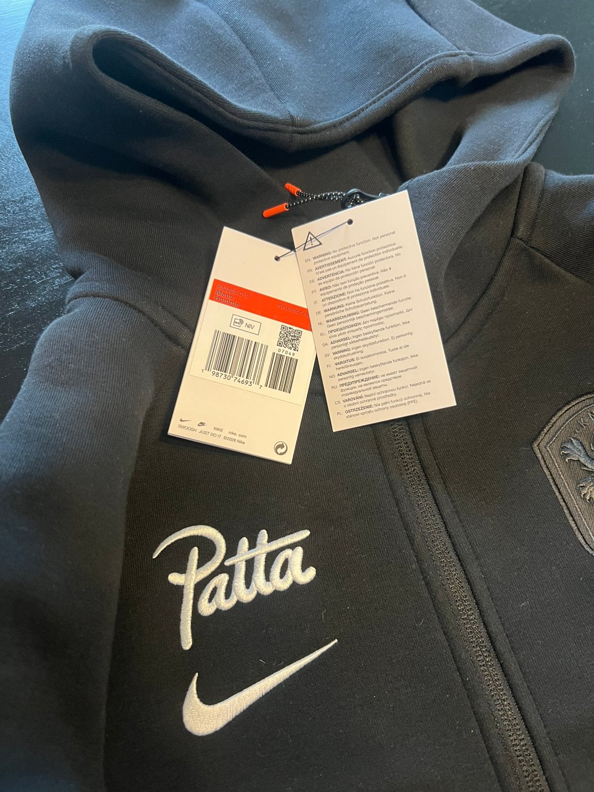 Nike x Patta x Netherland Fleece Zip Windrunner Hoodie Black, Ophalen of Verzenden, Nieuw, Zwart, Algemeen