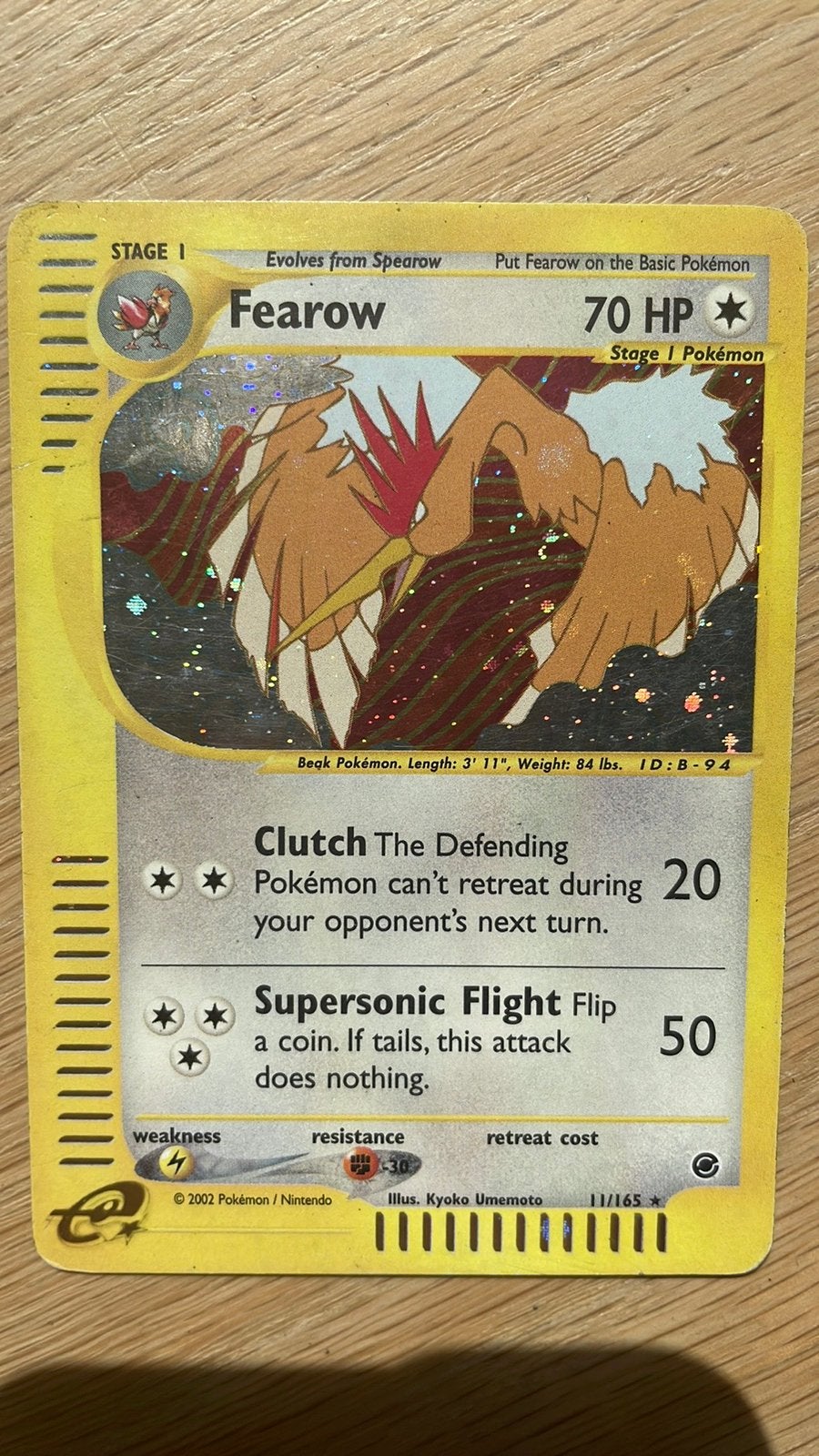 Fearow holo 2002, Verzenden, Gebruikt, Losse kaart