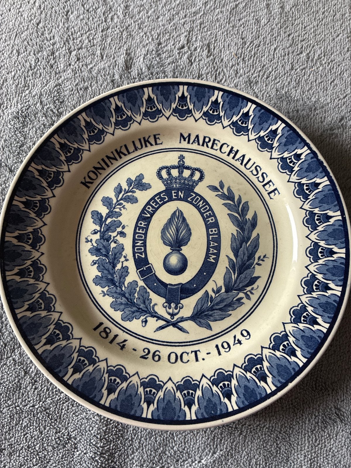 Gedenkbord Koninklijke Marechaussee 1814-1949, Ophalen of Verzenden