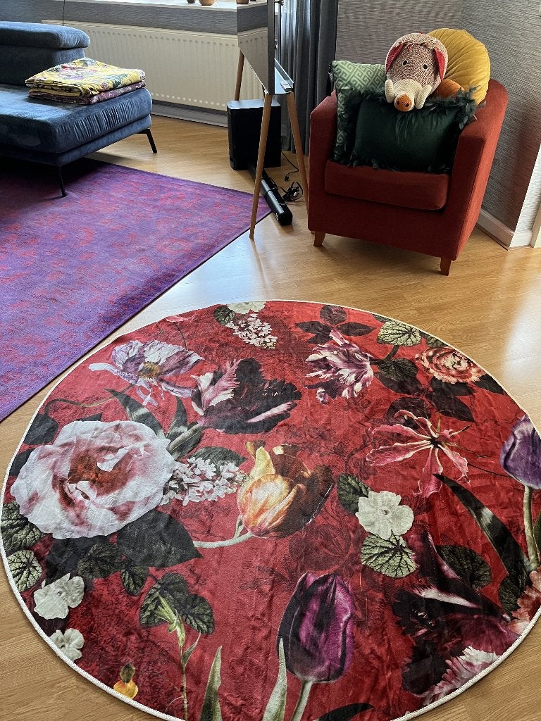 mooi vloerkleed van ESSENZA rond 180 cm in nieuwstaat, 150 tot 200 cm, Rond, Ophalen of Verzenden, Zo goed als nieuw