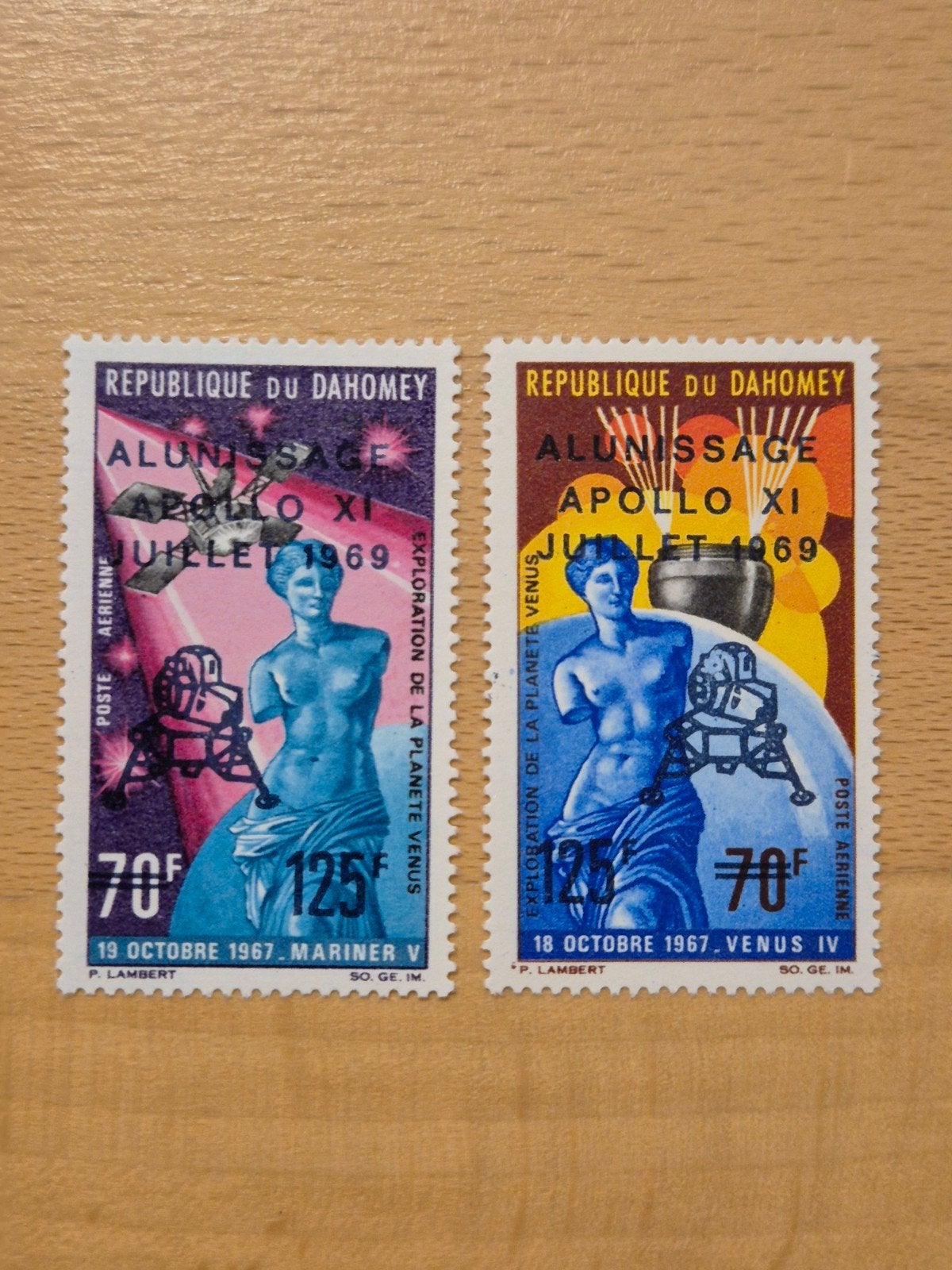 Dahomey 1969 ruimtevaart (opdruk), Ophalen of Verzenden, Overige landen, Postfris