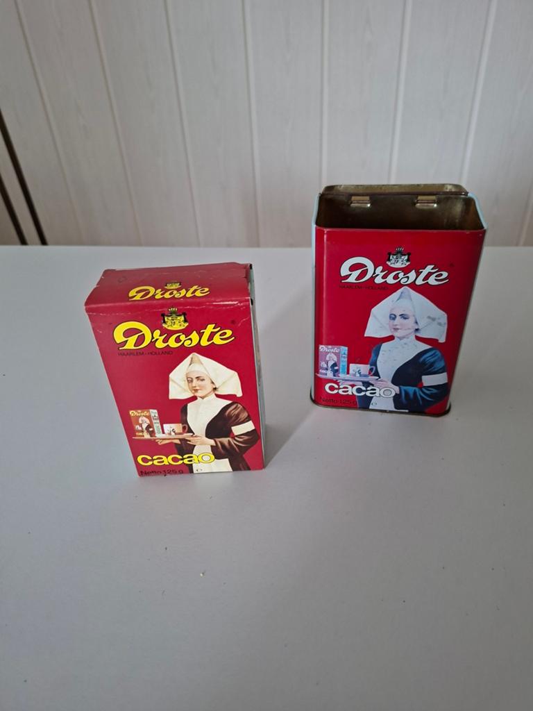 Droste Cacao blik incl.originele pak cacao, Ophalen of Verzenden, Gebruikt, Overige, Droste