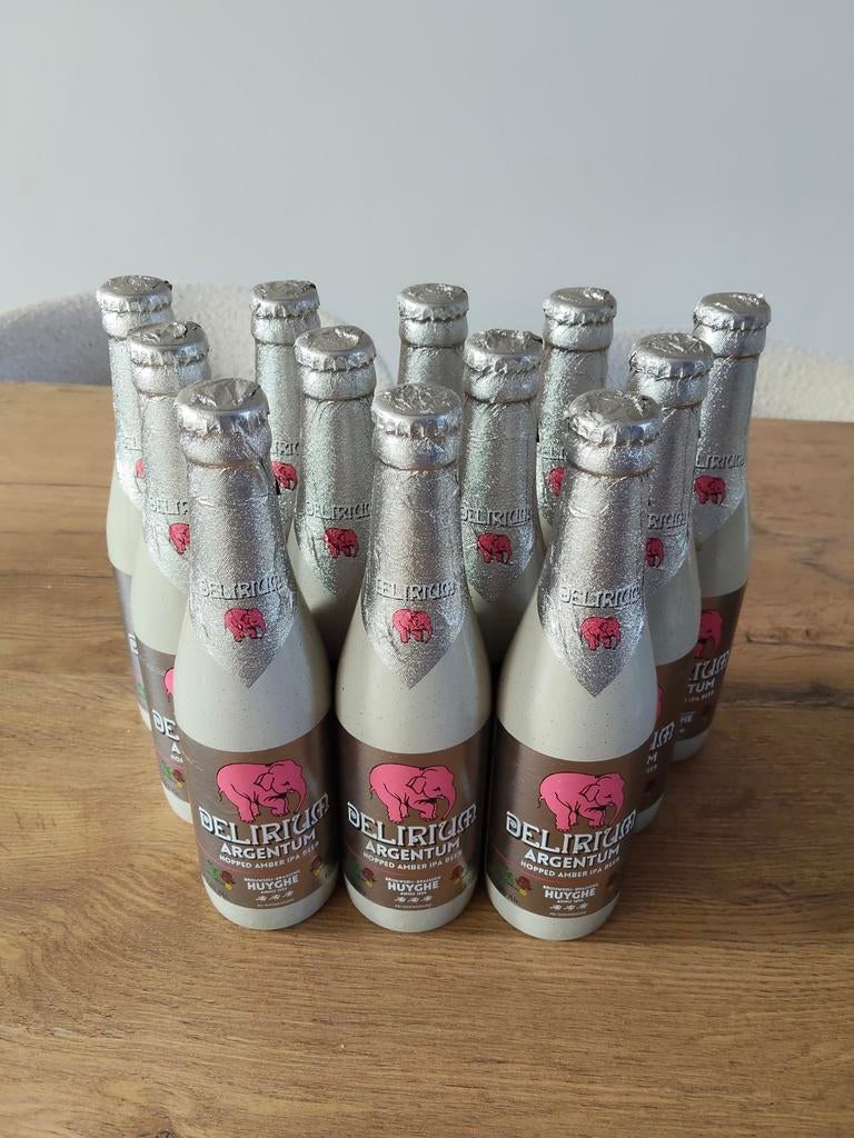 12 flessen Delirium Argentum (THT 03-05-2027), Verzamelen, Biermerken, Nieuw, Flesje(s), Overige merken, Ophalen