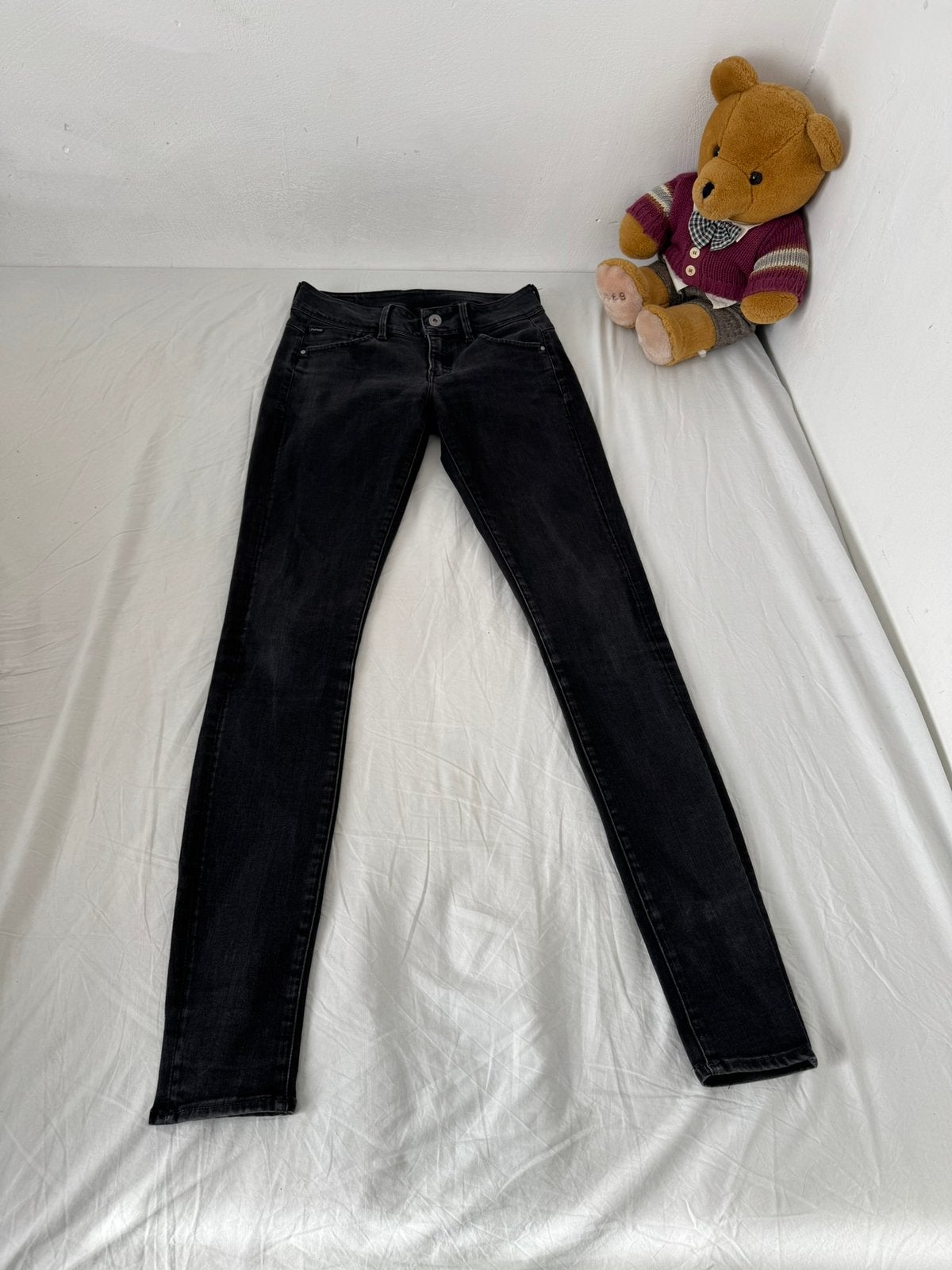 G-Star RAW Lynn mid super skinny jeans, Ophalen of Verzenden, Zo goed als nieuw, Zwart, W28 - W29 (confectie 36)