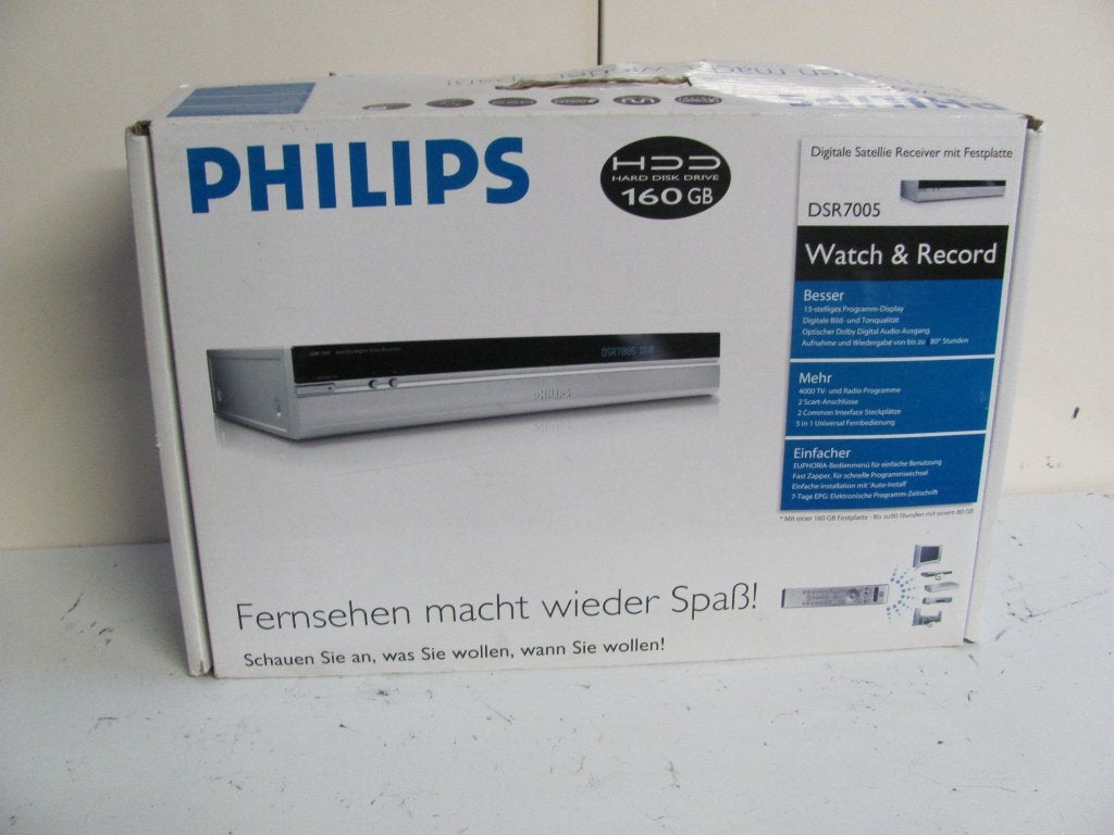 PHILIPS DSR7005 digitale satelliet speler met 160gbhdd, Ophalen of Verzenden, Zo goed als nieuw, Harddiskrecorder