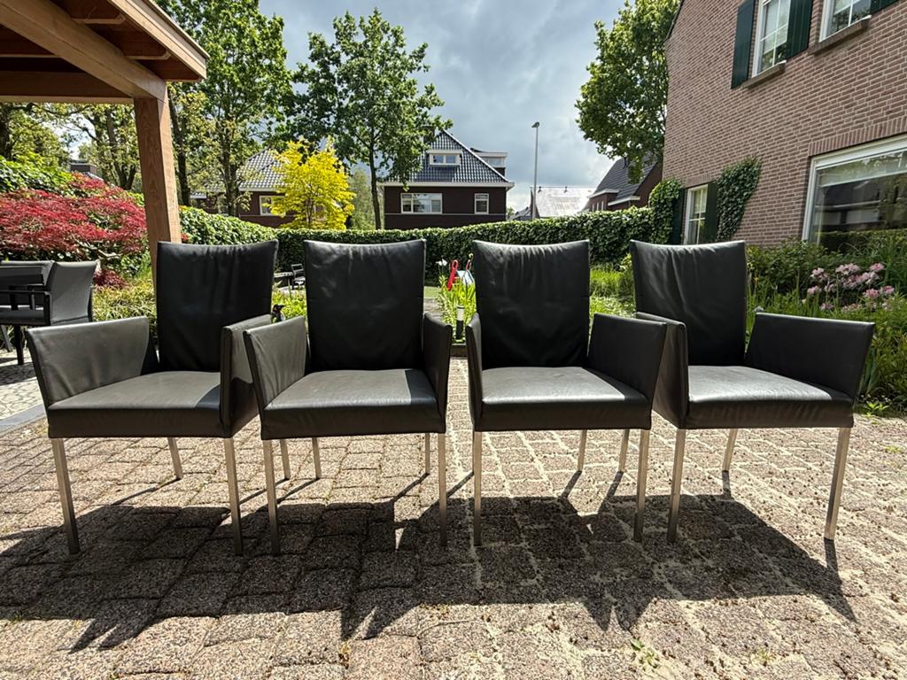 Bert Plantagie, Huis en Inrichting, Stoelen, Leer, Ophalen of Verzenden, Zo goed als nieuw, Vier