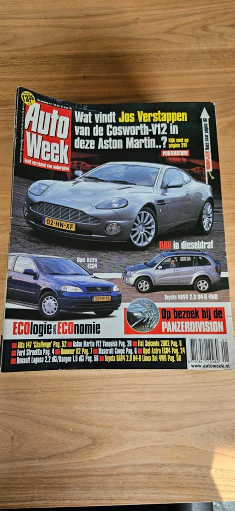 Autoweek jaargang 2002, Verzenden, Gelezen, Overige typen