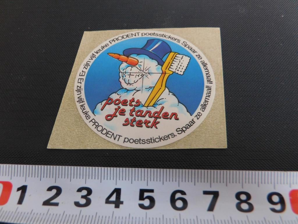sticker PRODENT Poets je tanden sterk, Ophalen, Zo goed als nieuw