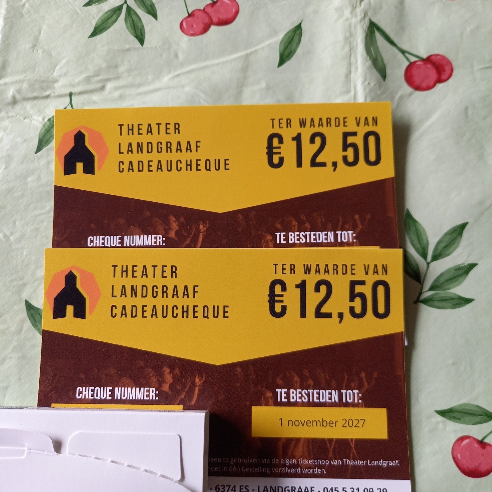 2 kaarten voor theater landgraaf samen € 17.50, Tickets en Kaartjes, Twee personen