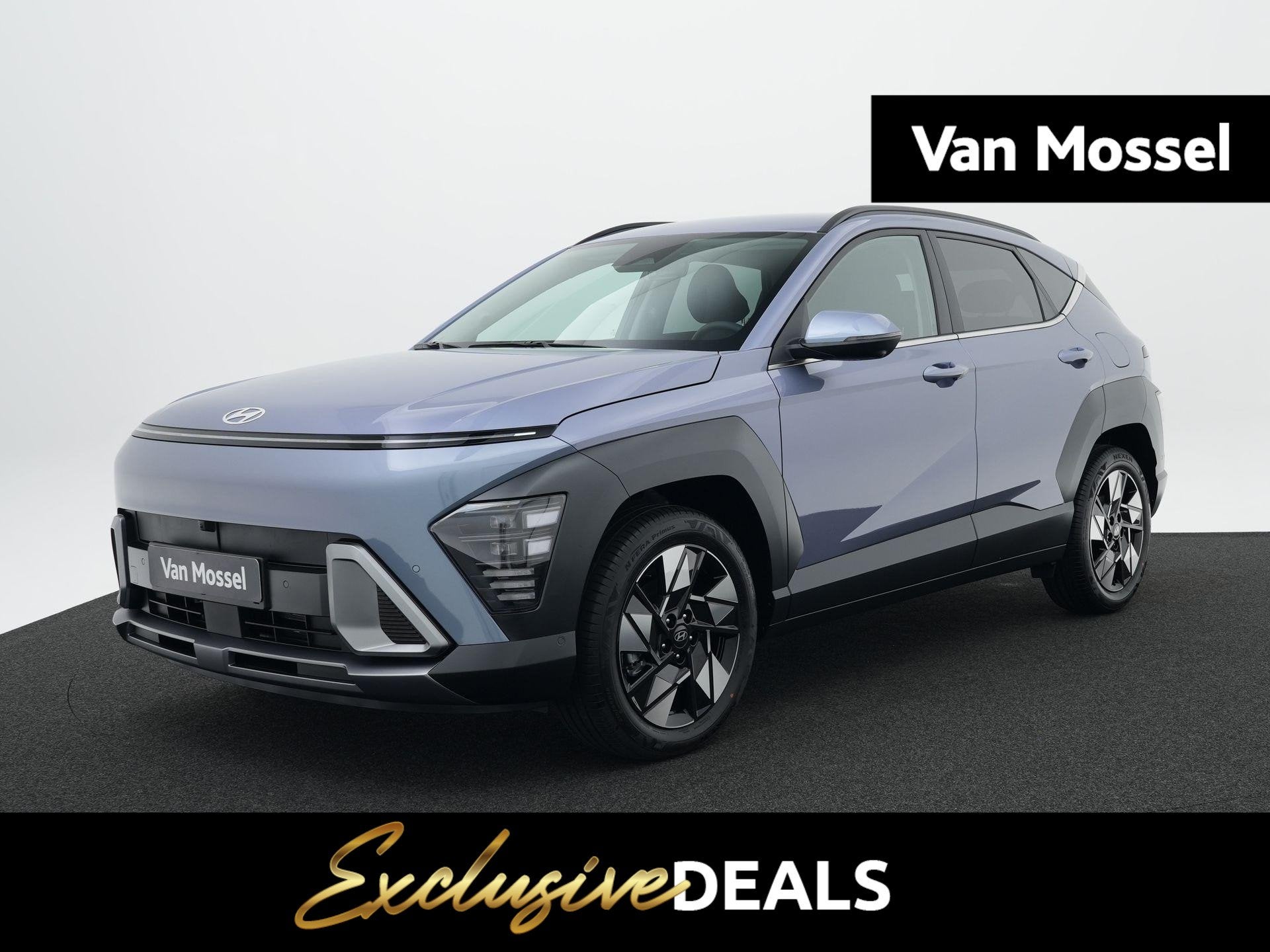 Hyundai Kona 1.6 GDI HEV Premium | Stoelverwarming/Verkoelin, 12 maanden, 137 pk, Blauw, 1110 kg