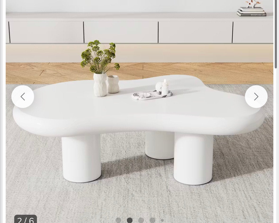 Wit salon tafel japandi nieuw, Ophalen of Verzenden, Zo goed als nieuw