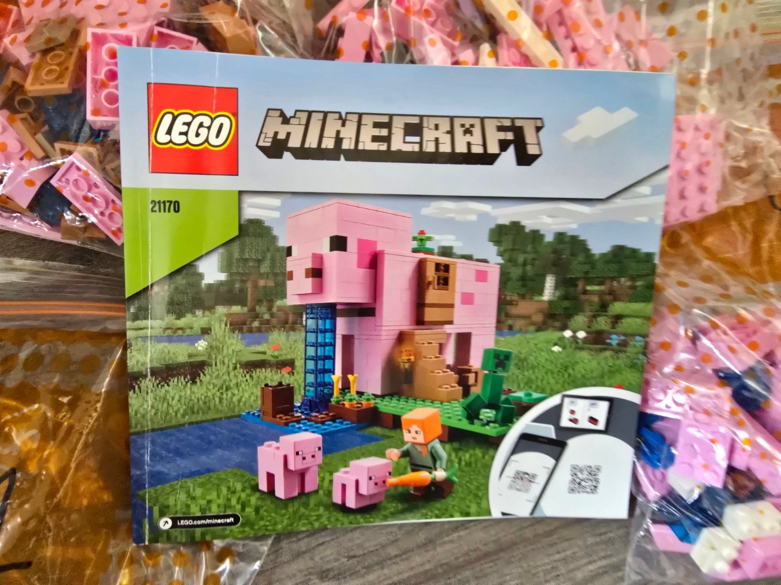 Lego Minecraft 21170 Het Varkenshuis - Complete set, Minecraft, Lego, Inclusief instructies, Ophalen of Verzenden