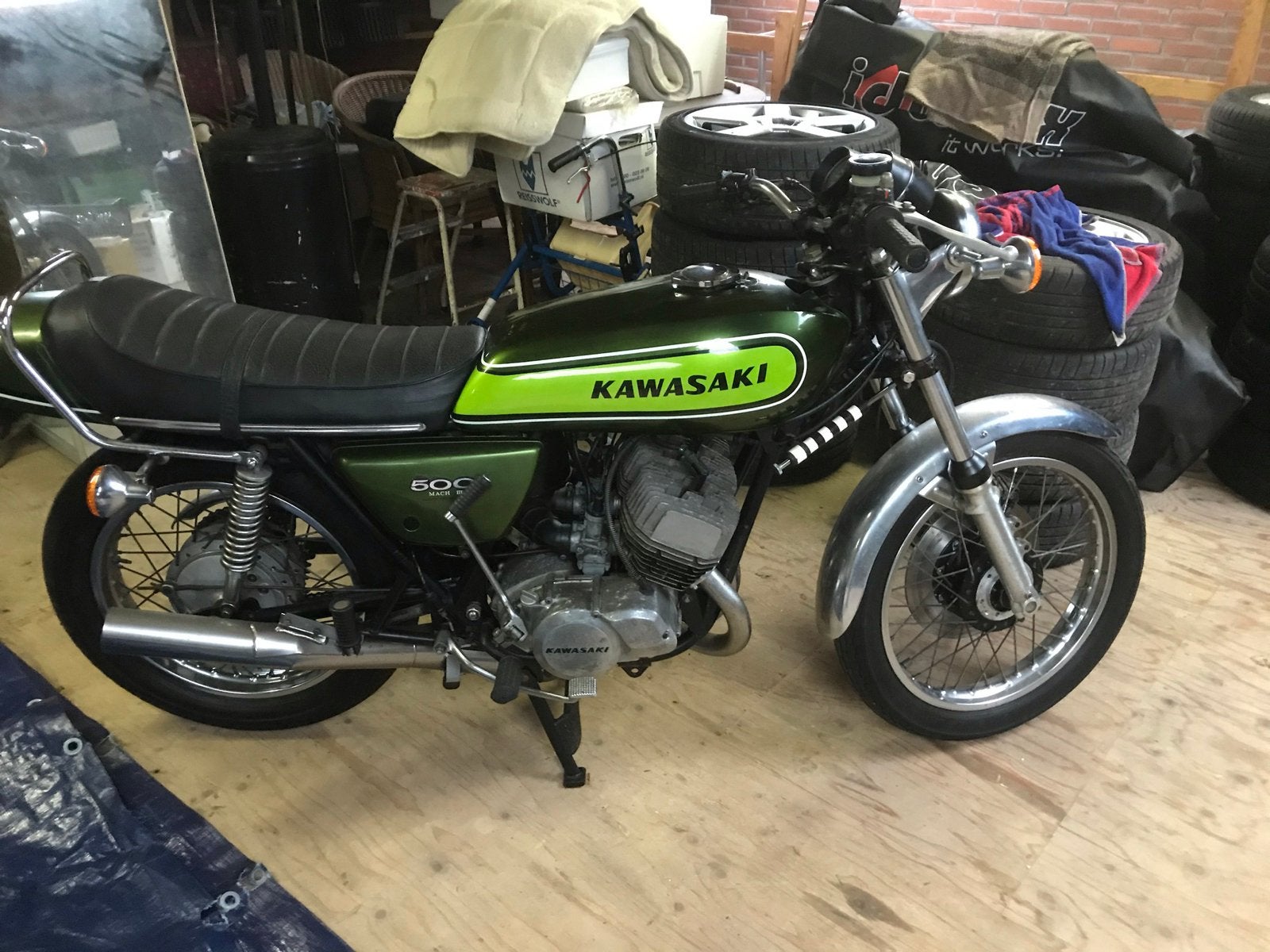 Kawasaki 500 mach 3 H1 bj 1975, Gebruikt, 3 cilinders, Sport, Meer dan 35 kW