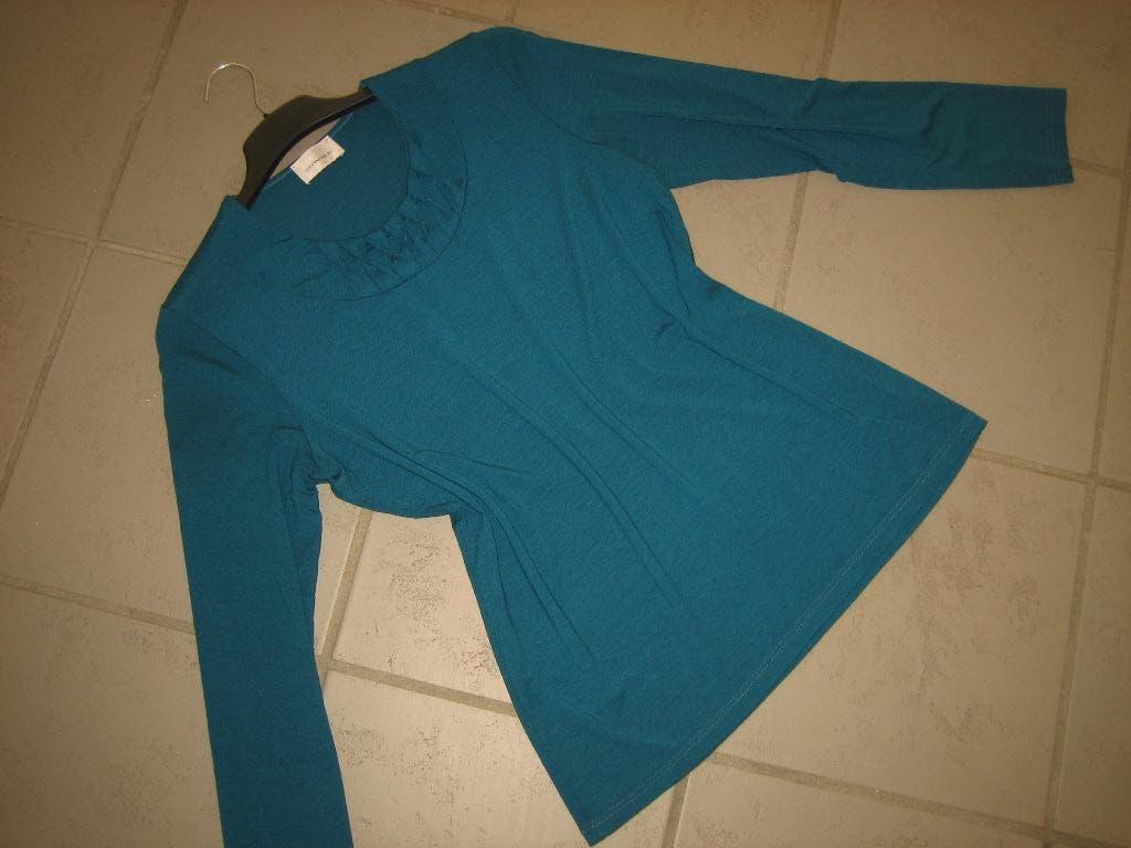 Nieuw prachtig petrol-blauw shirt GERMAINE 42-44 snazzeys, Maat 42/44 (L), Nieuw, Lange mouw, Germaine